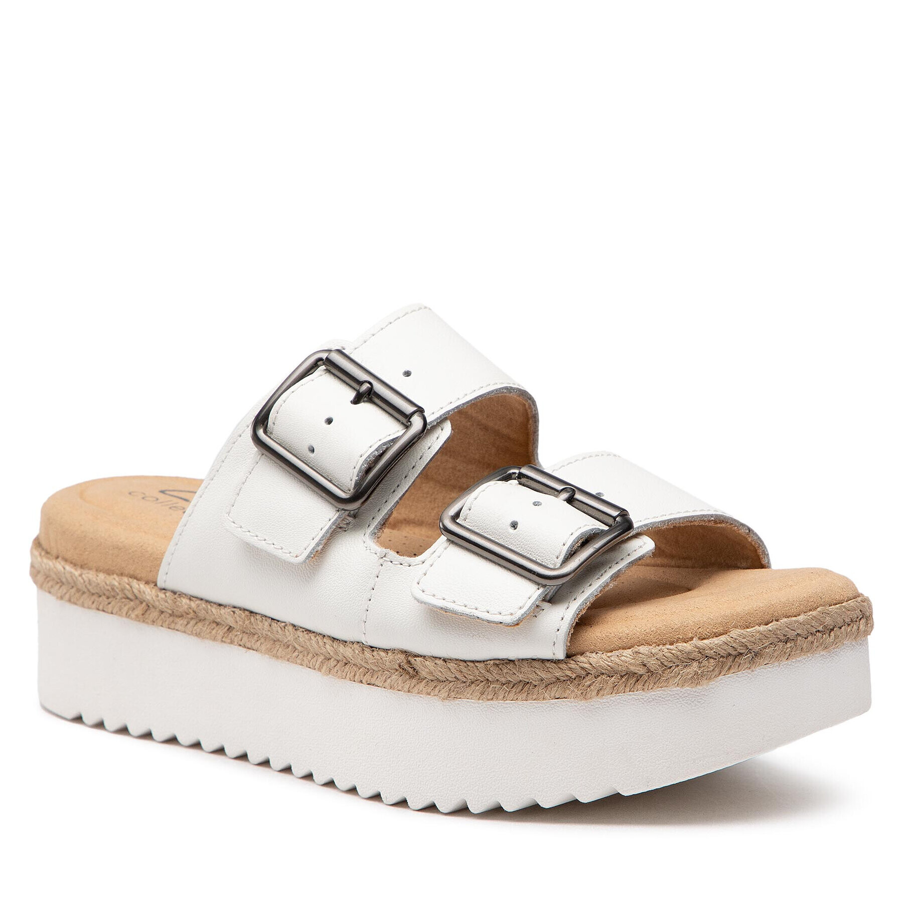 Clarks Еспадрили Lana Beach 261653944 Бял - Pepit.bg