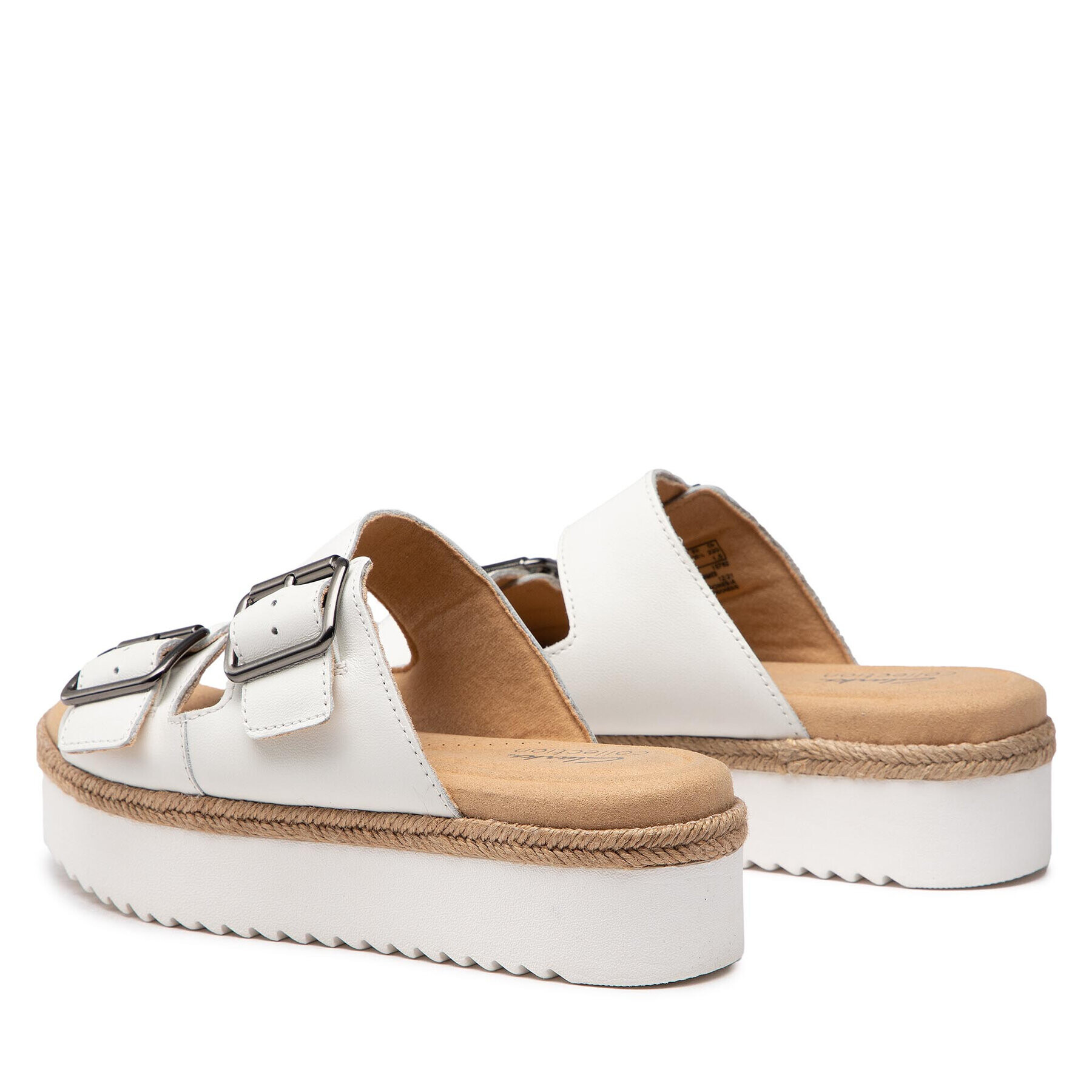 Clarks Еспадрили Lana Beach 261653944 Бял - Pepit.bg