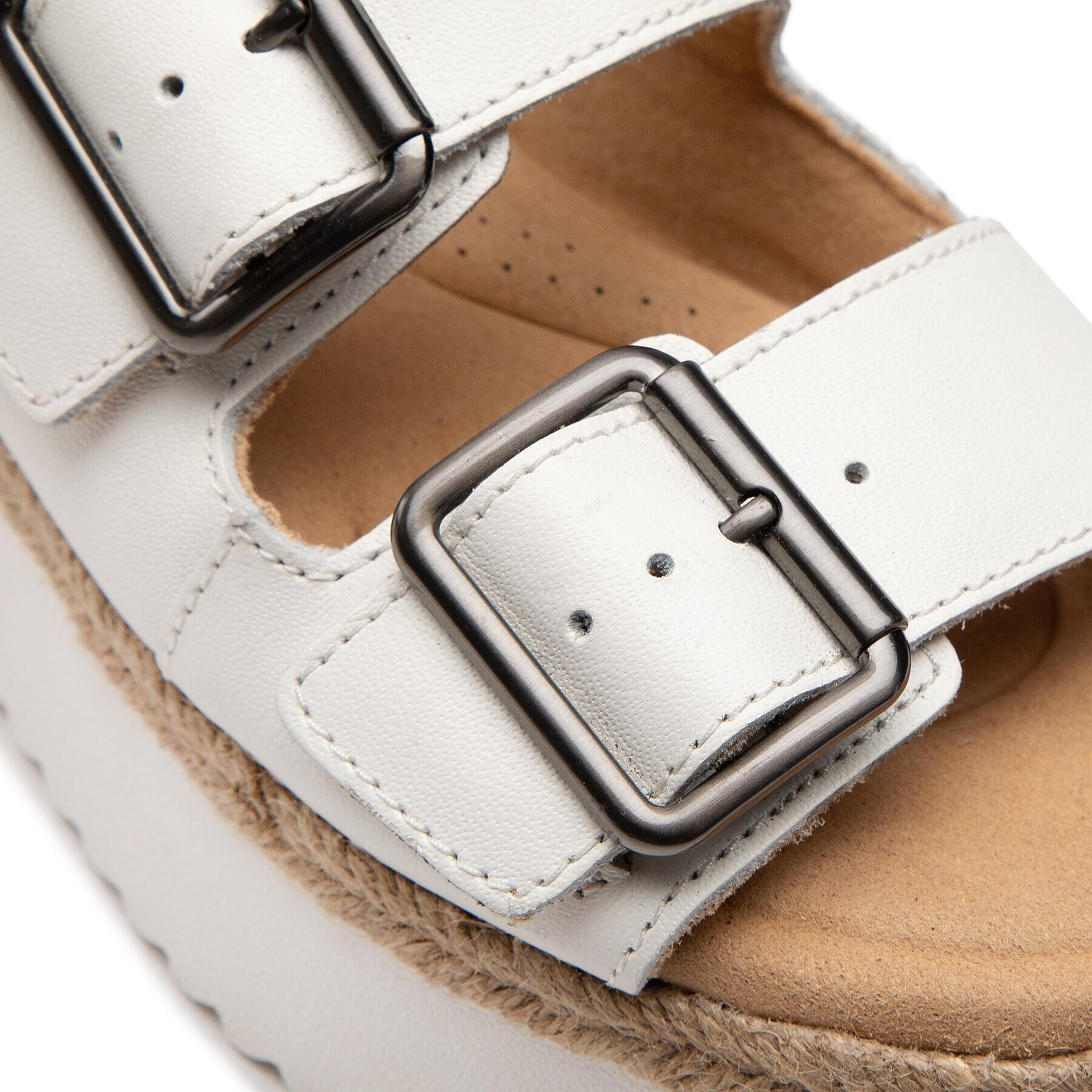 Clarks Еспадрили Lana Beach 261653944 Бял - Pepit.bg