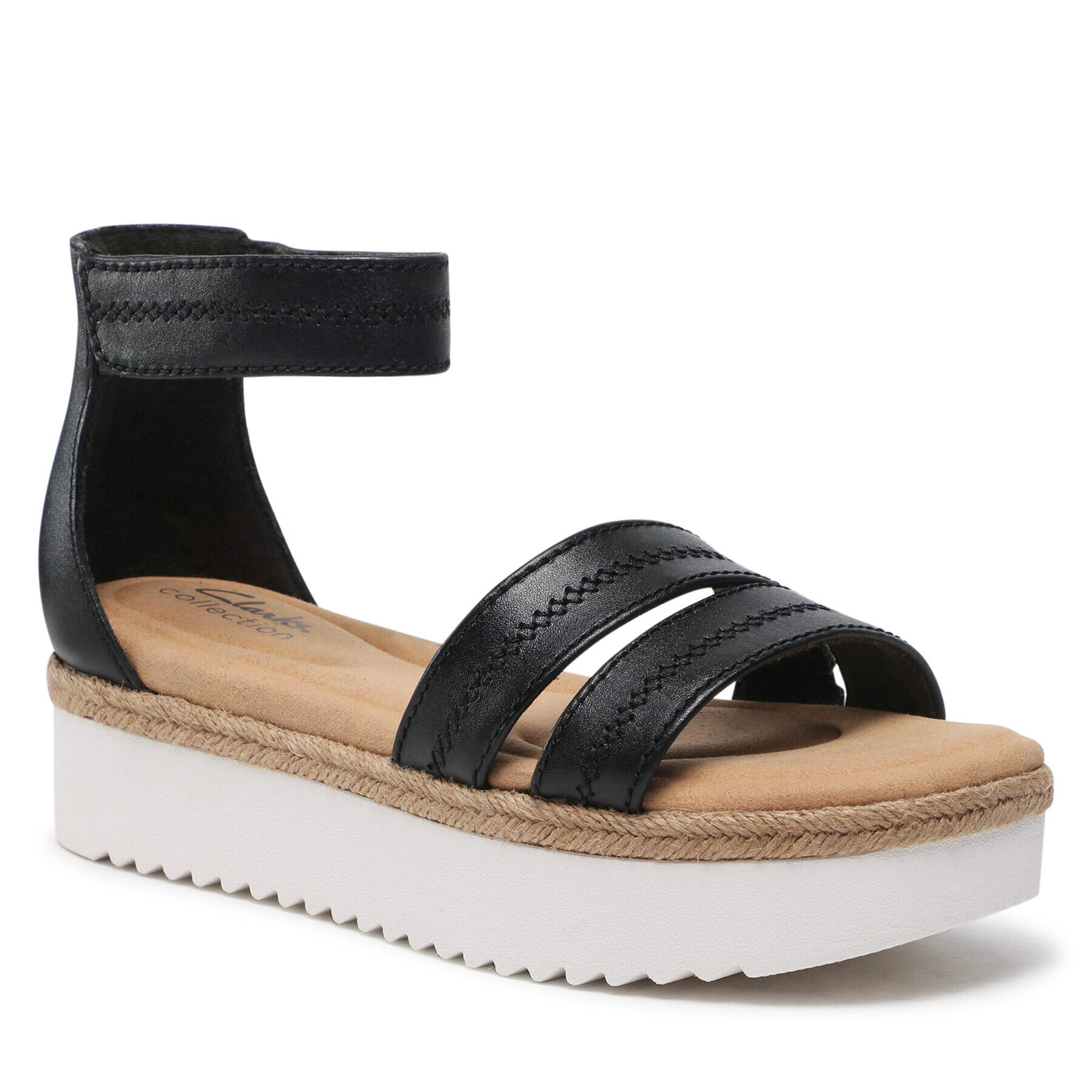 Clarks Еспадрили Lana Glide 261648364 Черен - Pepit.bg