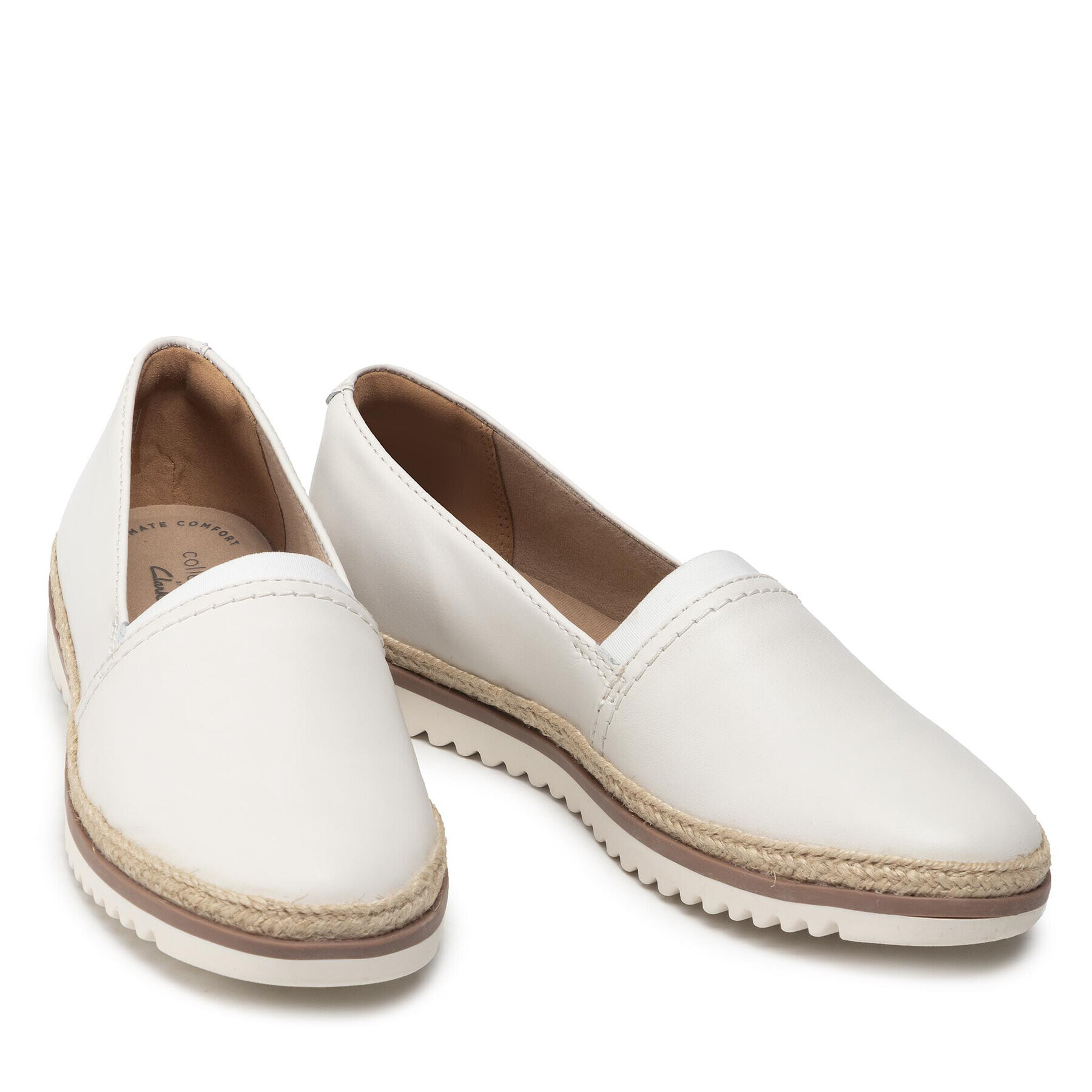 Clarks Еспадрили Serena Paige 261593584 Бял - Pepit.bg