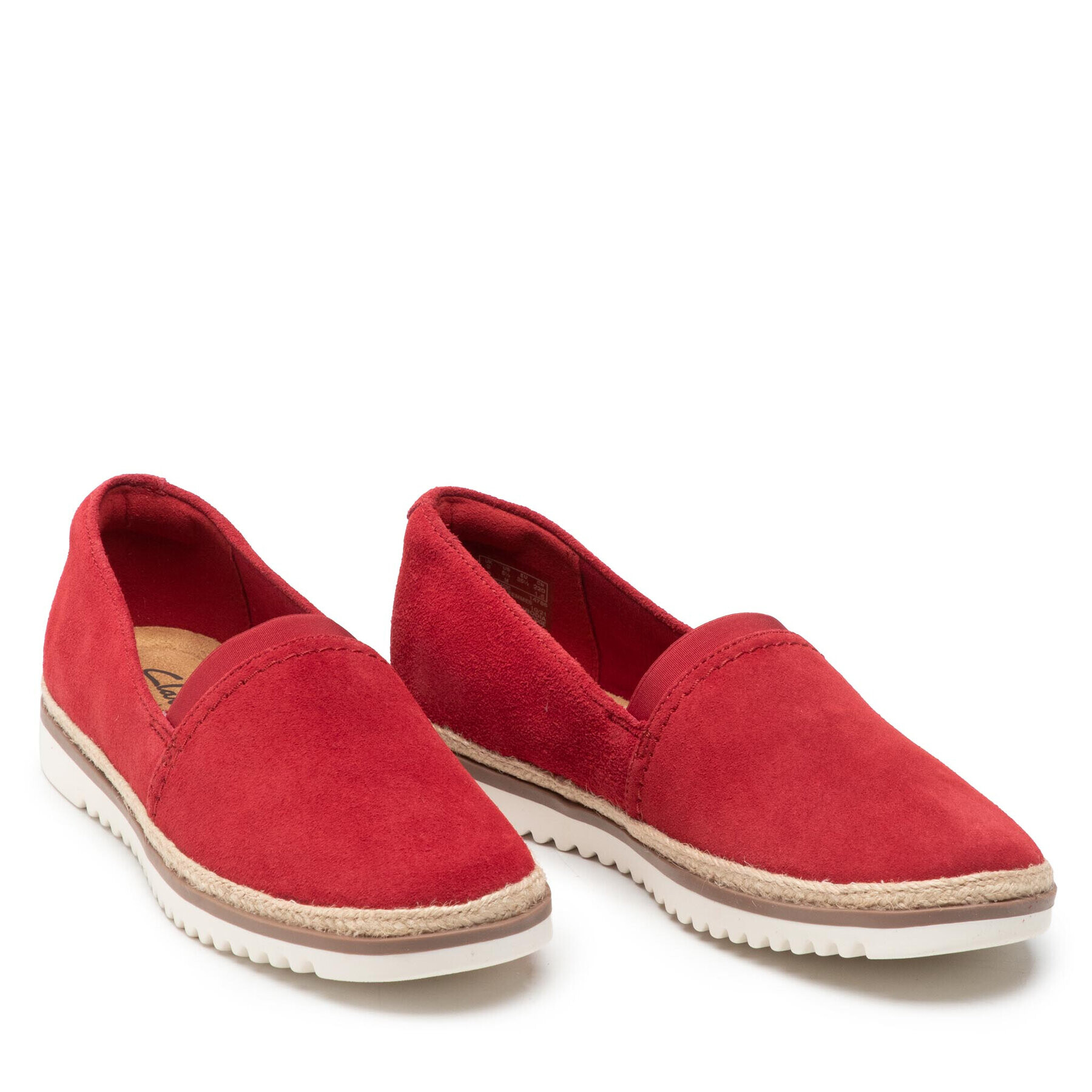 Clarks Еспадрили Serena Paige 261654744 Червен - Pepit.bg