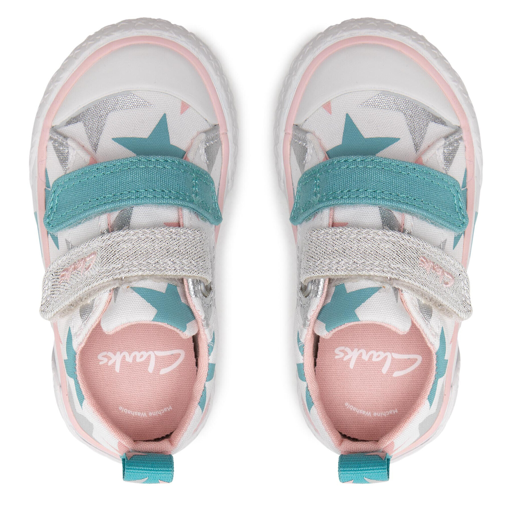 Clarks Кецове Foxing Lo T. 26164760 Бял - Pepit.bg