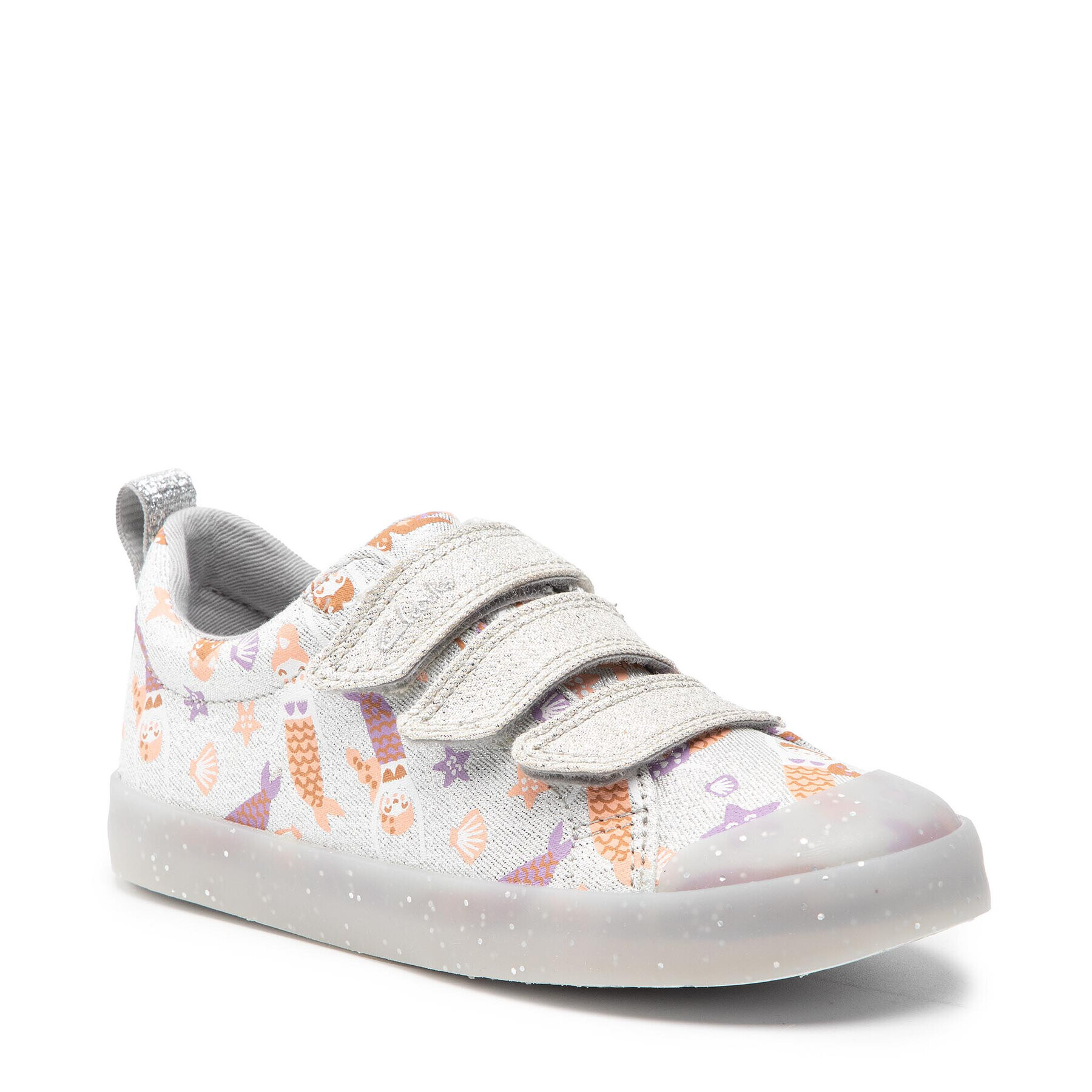 Clarks Кецове Foxing Print K 261583636 Сребрист - Pepit.bg