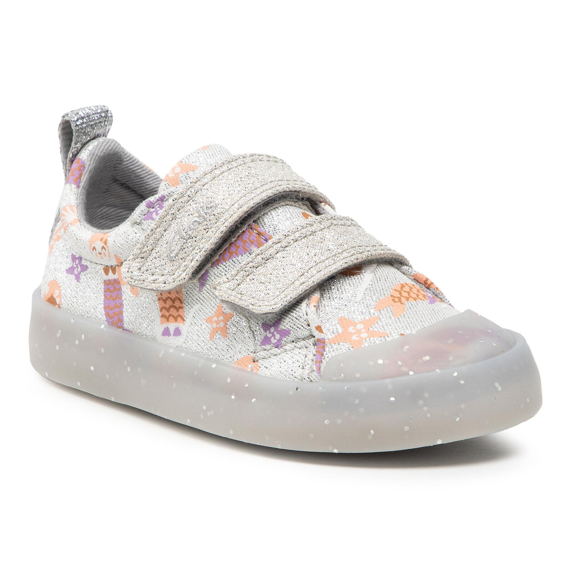 Clarks Кецове Foxing Print T 261583596 Сив - Pepit.bg