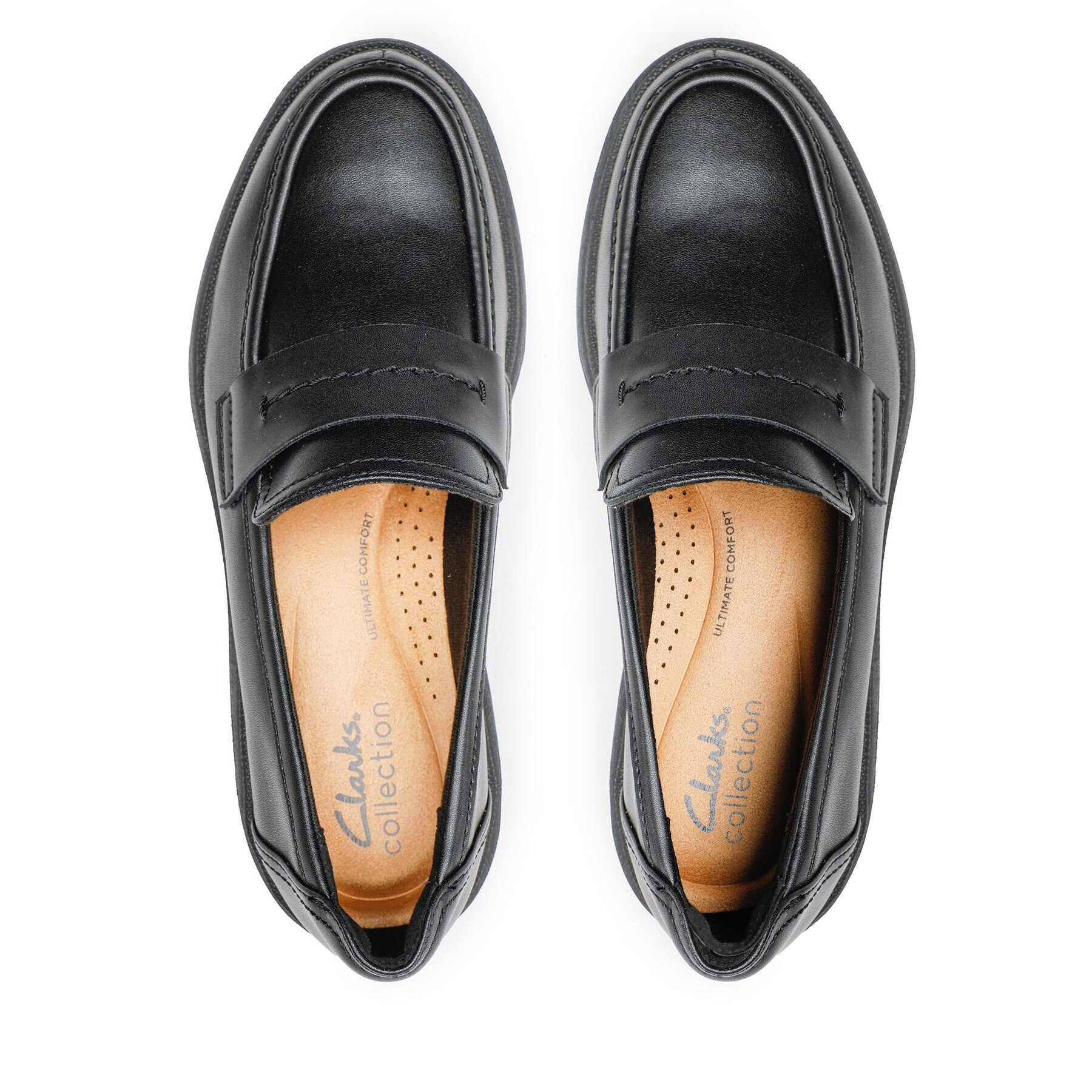 Clarks лоуфъри с дебела подметка Calla Ease 261676864 Черен - Pepit.bg