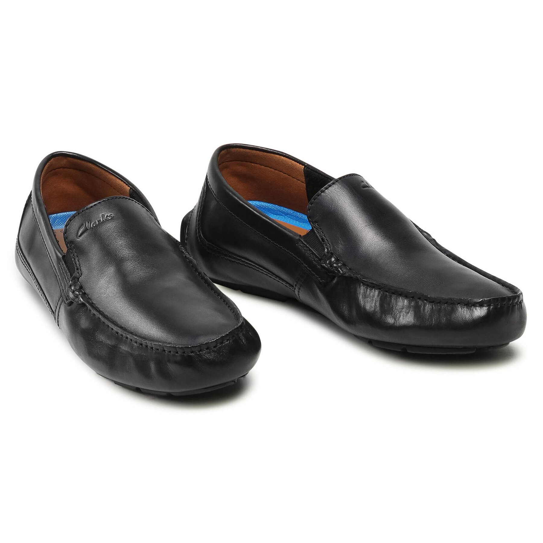 Clarks Мокасини Markman Plain 261587077 Черен - Pepit.bg