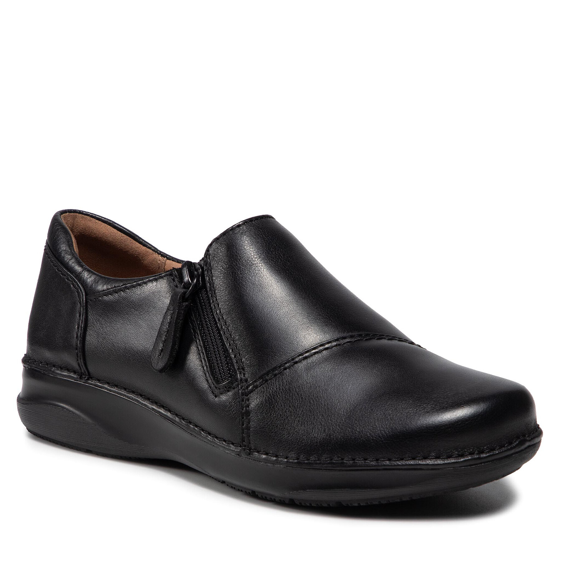 Clarks Обувки Appley Zip 261624064 Черен - Pepit.bg