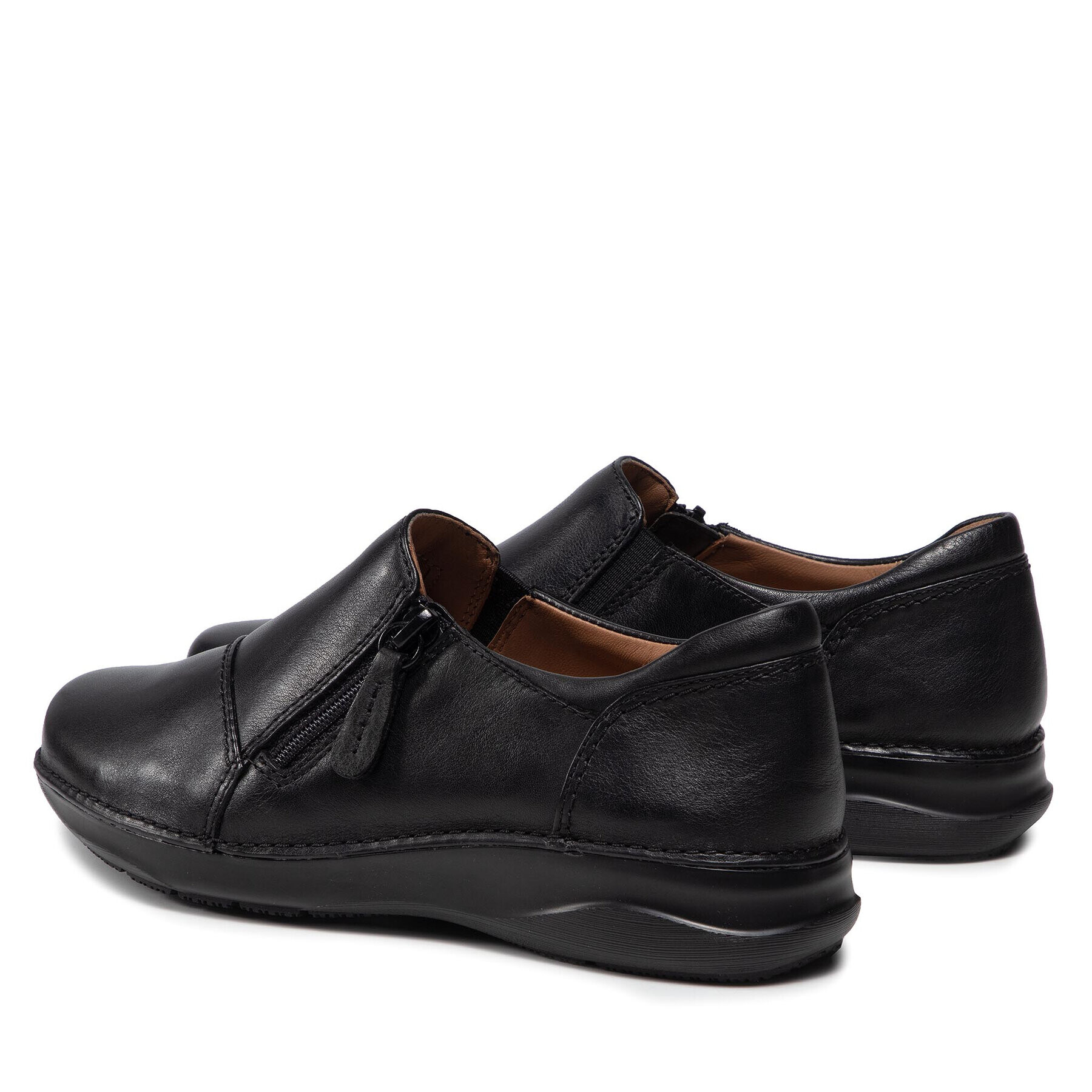 Clarks Обувки Appley Zip 261624064 Черен - Pepit.bg