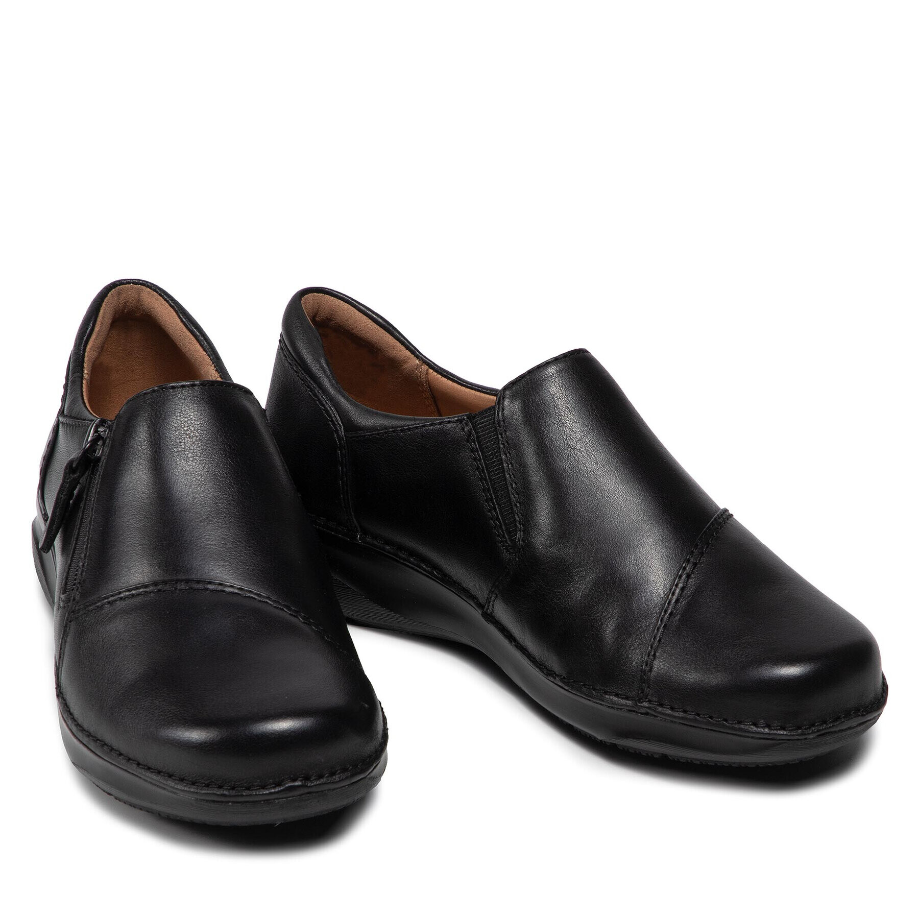 Clarks Обувки Appley Zip 261624064 Черен - Pepit.bg