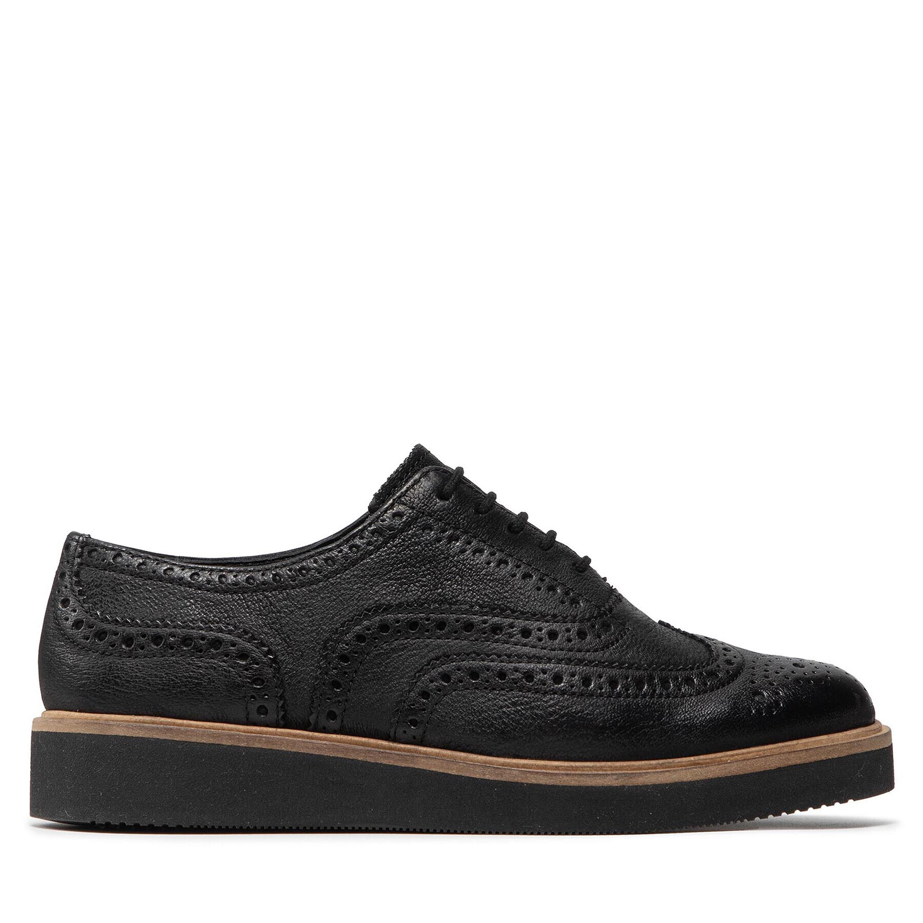 Clarks Обувки Baille Brogue 261574144 Черен - Pepit.bg