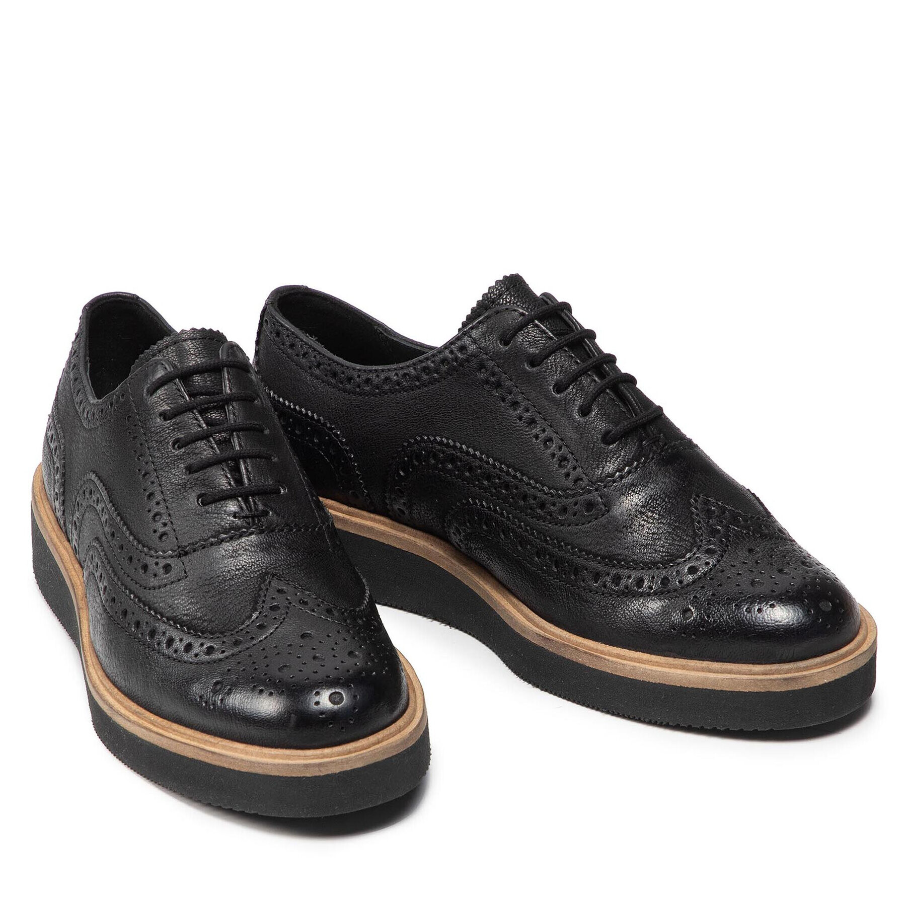 Clarks Обувки Baille Brogue 261574144 Черен - Pepit.bg