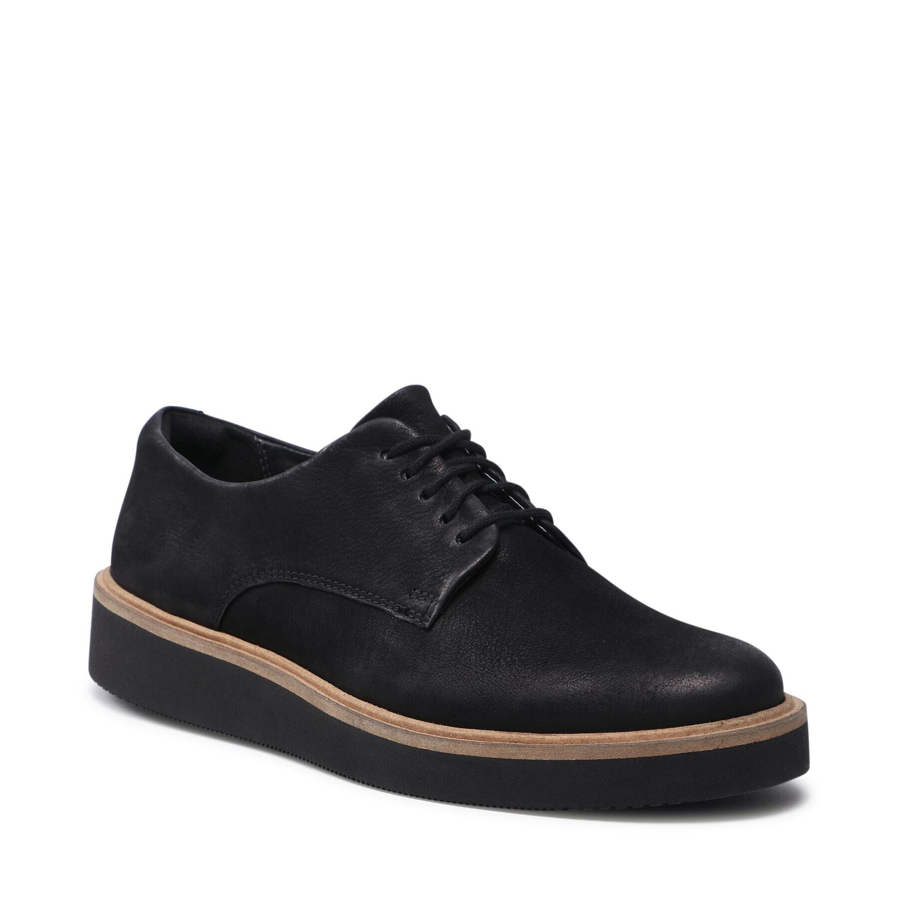 Clarks Обувки Baille Stitch 261574364 Черен - Pepit.bg