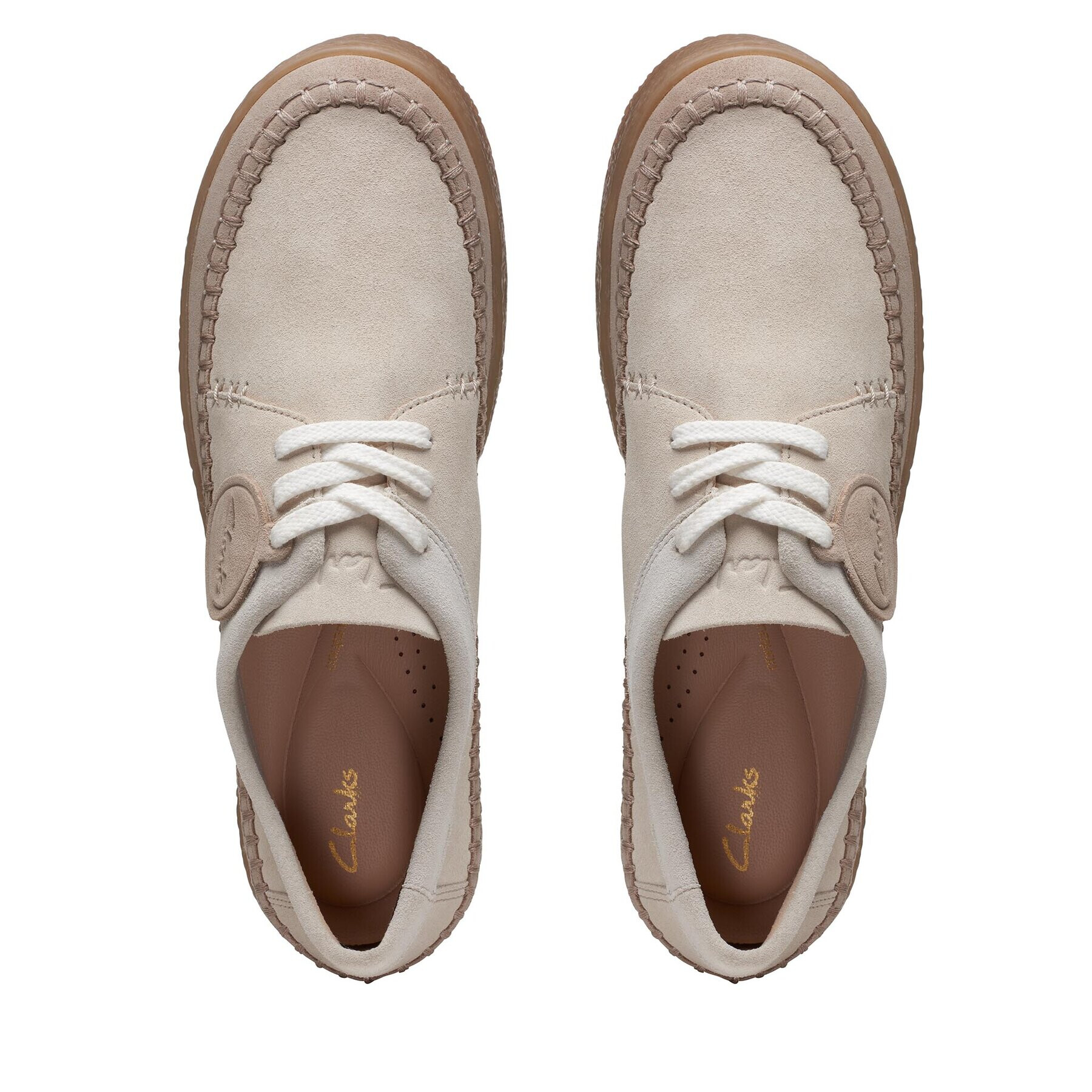 Clarks Обувки Barleigh Weave Екрю - Pepit.bg