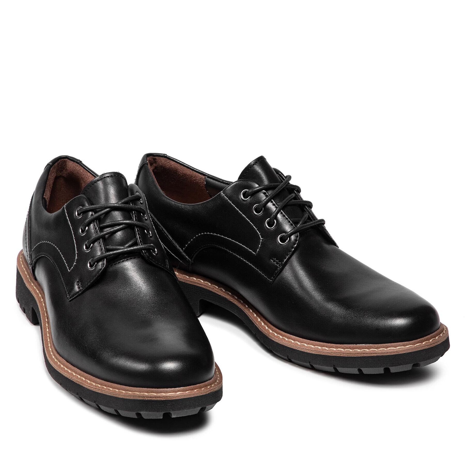 Clarks Обувки Batcombe Hall 261275497 Черен - Pepit.bg