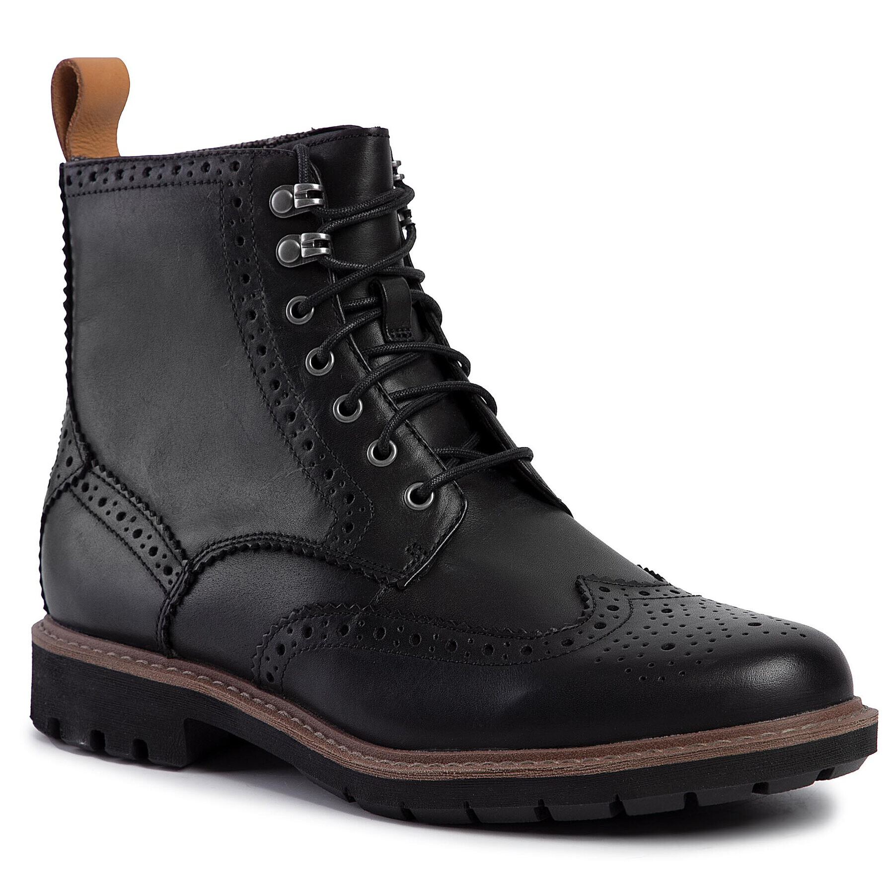 Clarks Зимни обувки Batcombe Lord 261465017 Черен - Pepit.bg
