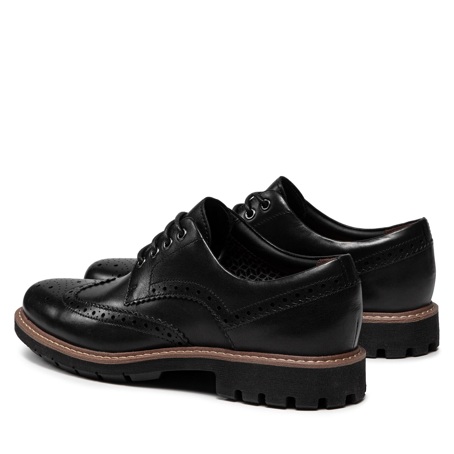 Clarks Обувки Batcombe Wing 261271927 Черен - Pepit.bg