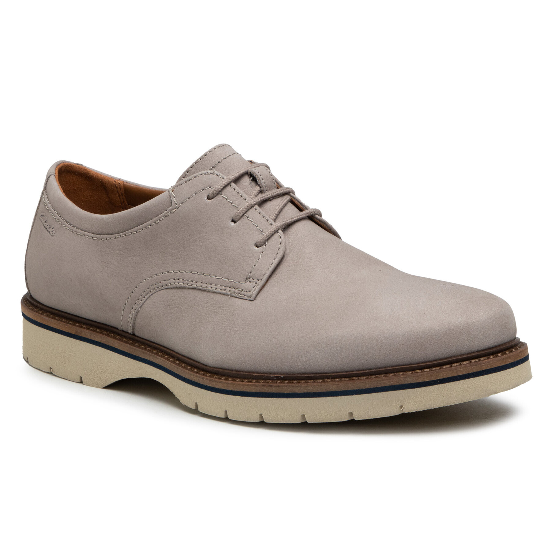 Clarks Обувки Bayhill Plain 261580067 Сив - Pepit.bg