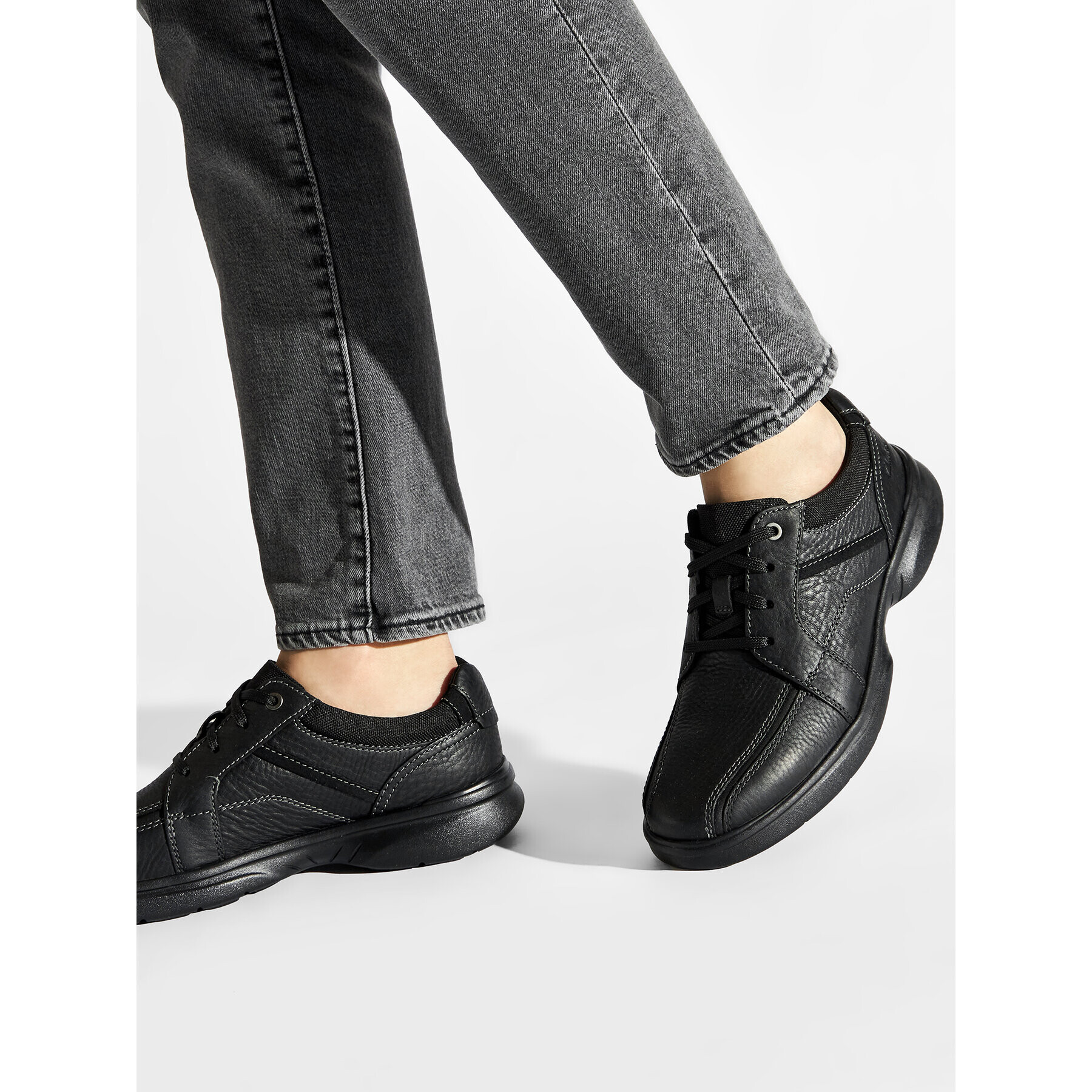 Clarks Обувки Bradley Walk 261533327 Черен - Pepit.bg
