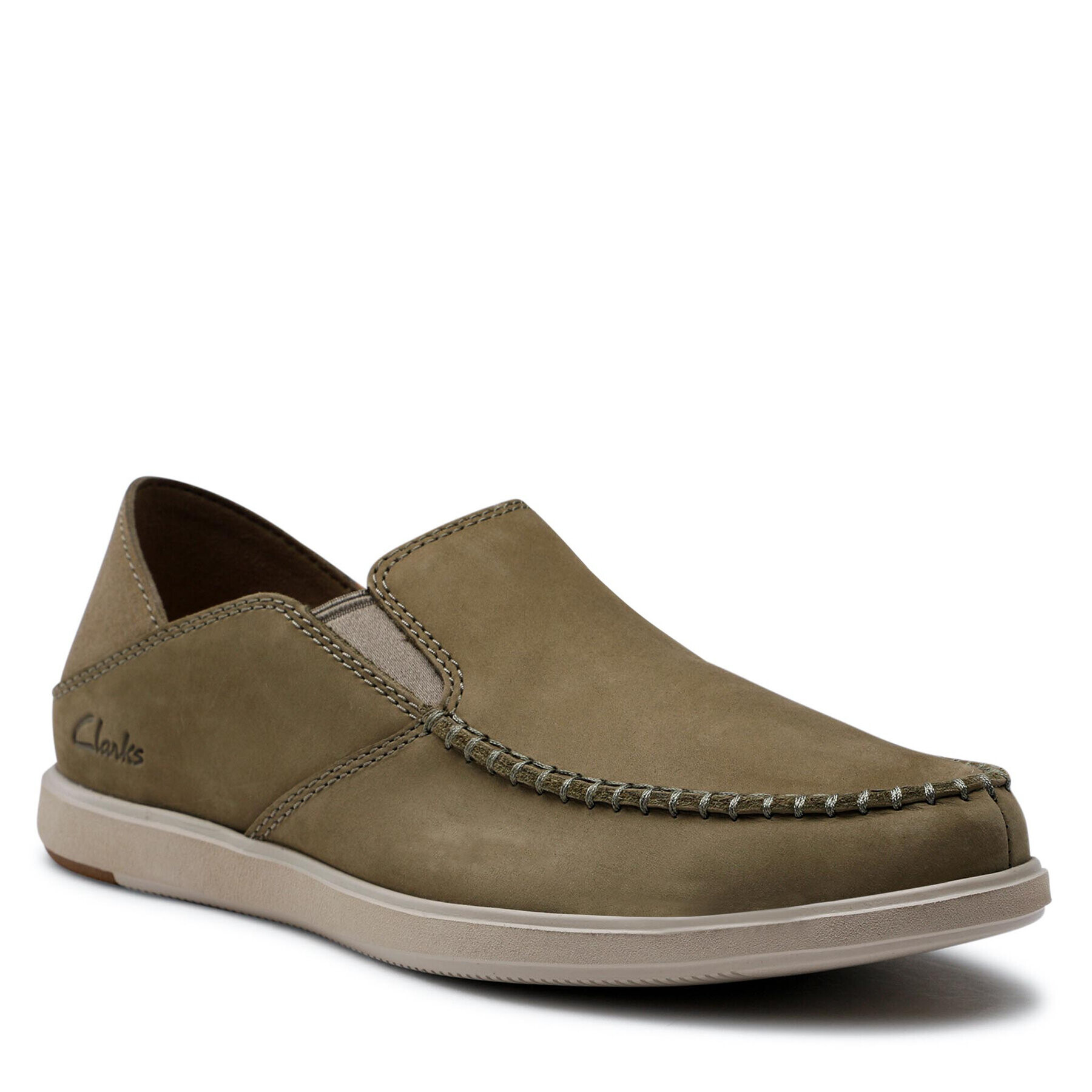 Clarks Обувки Bratton Slip 26165844 Зелен - Pepit.bg