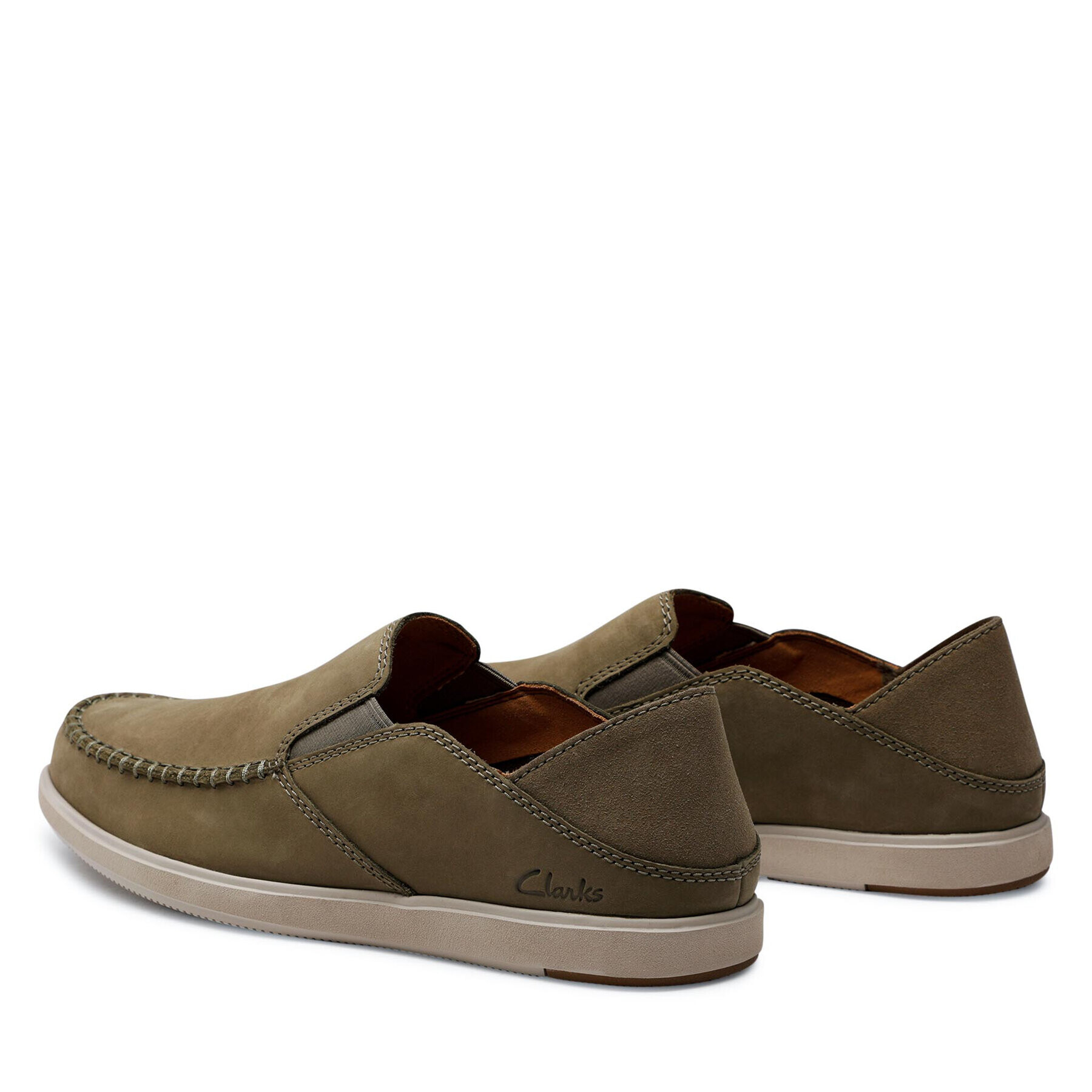 Clarks Обувки Bratton Slip 26165844 Зелен - Pepit.bg