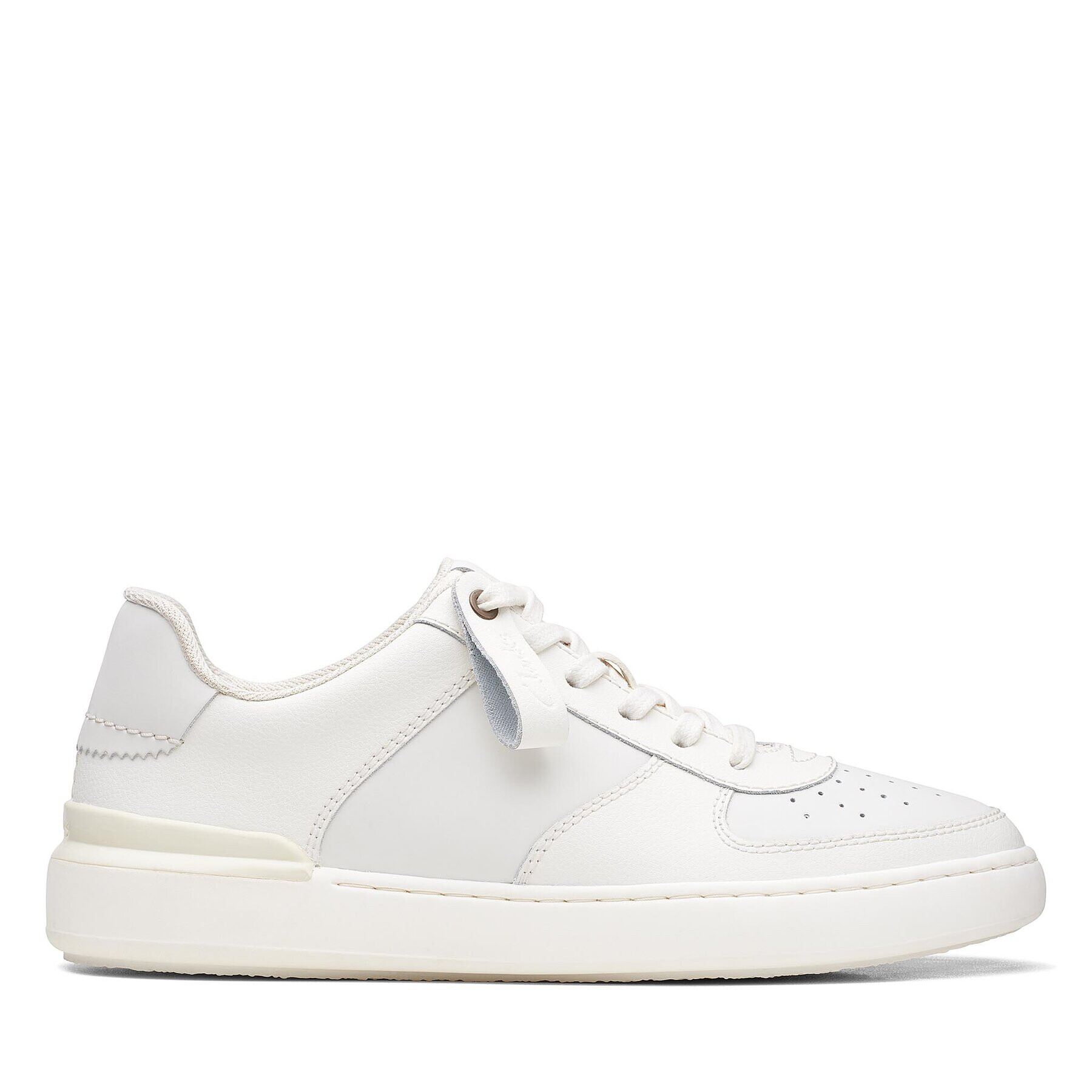Clarks Обувки CourtLite Tie 26167365 Бял - Pepit.bg