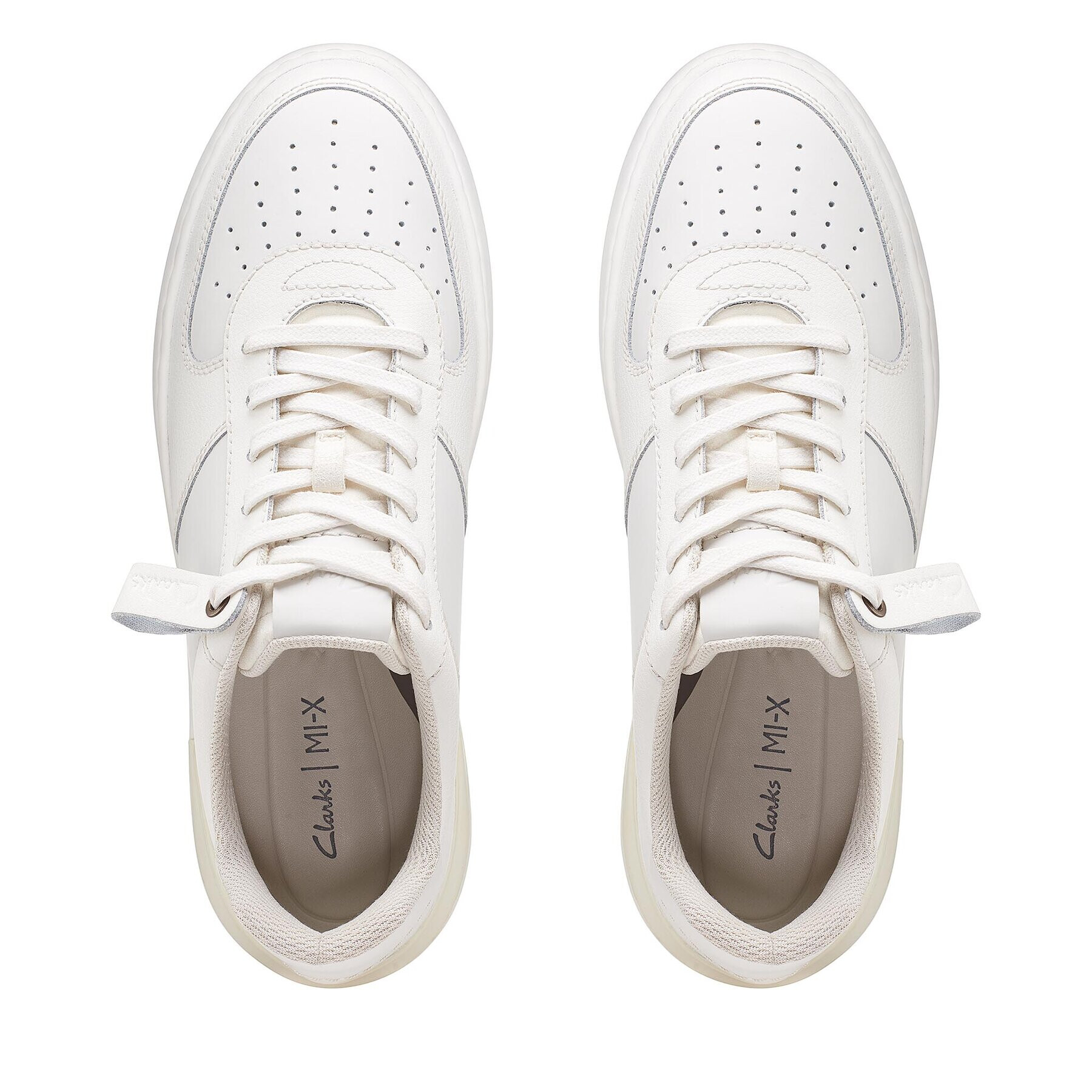Clarks Обувки CourtLite Tie 26167365 Бял - Pepit.bg