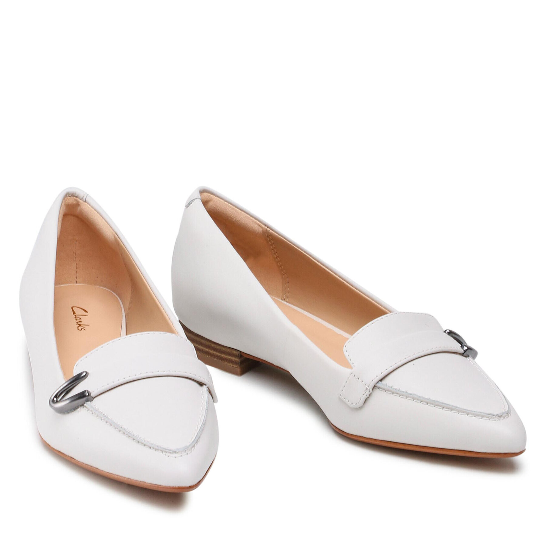 Clarks Обувки Laina15 Buckle 261658994 Бял - Pepit.bg