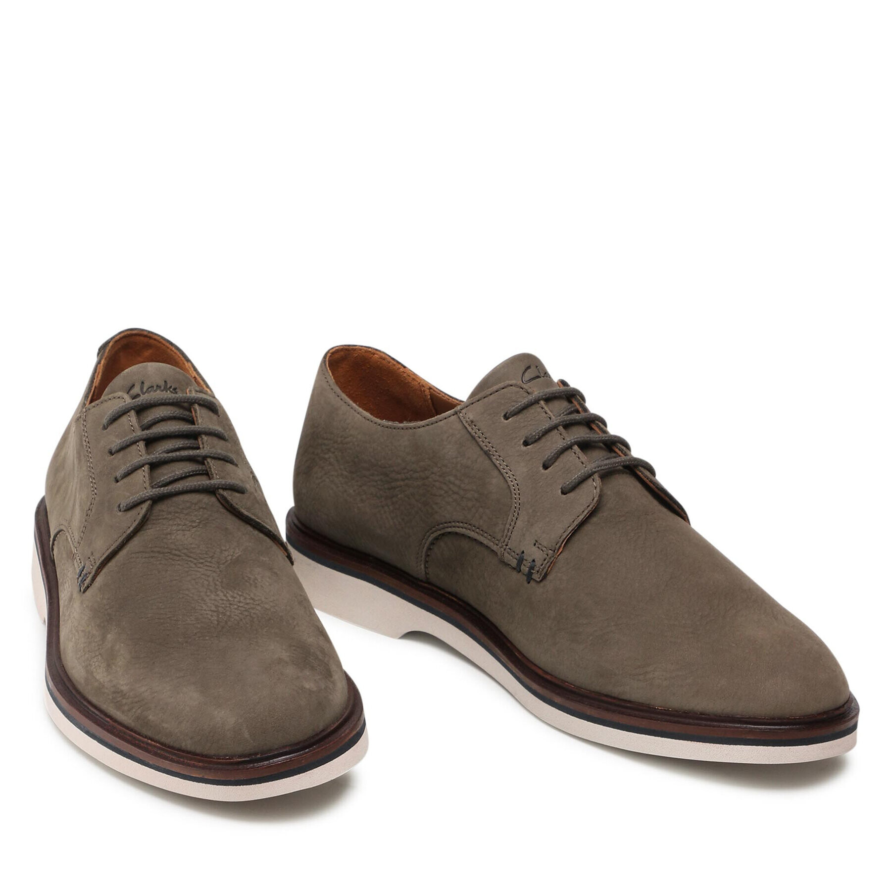 Clarks Обувки Malwood Plain 261595657 Зелен - Pepit.bg