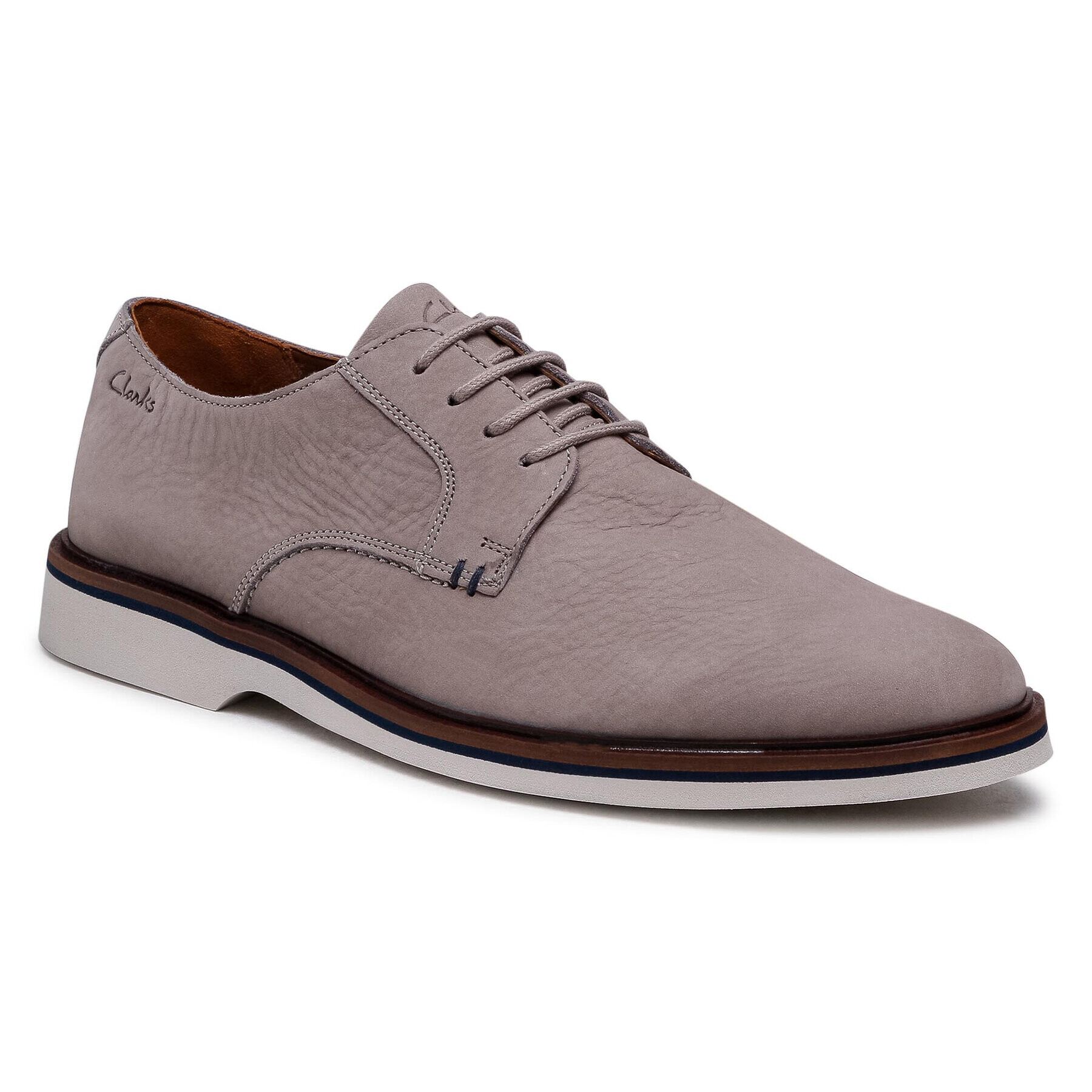 Clarks Обувки Malwood Plain 261595667 Сив - Pepit.bg