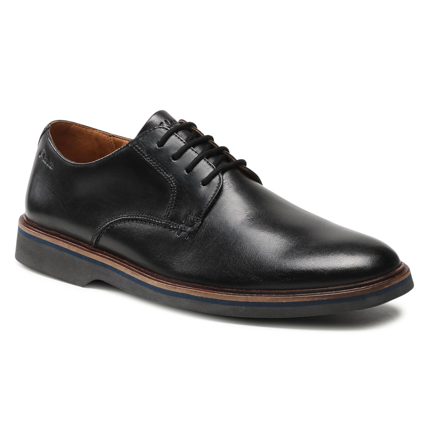 Clarks Обувки Malwood Plain 261595677 Черен - Pepit.bg