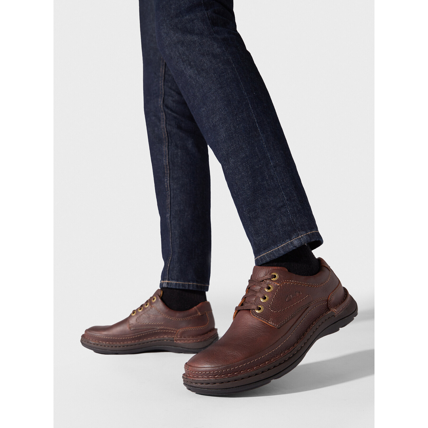Clarks Обувки Nature Three 203390057 Кафяв - Pepit.bg