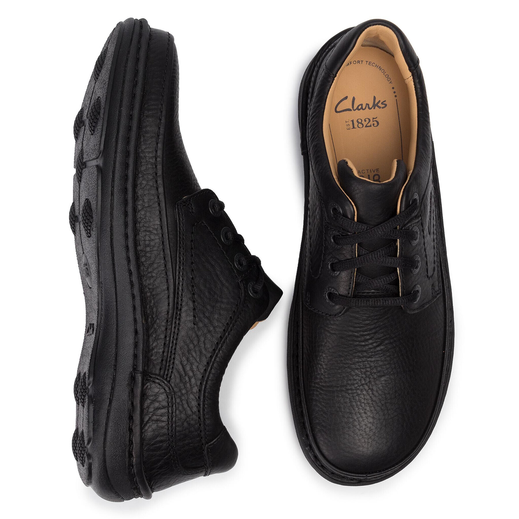 Clarks Обувки Nature Three 203390087 Черен - Pepit.bg