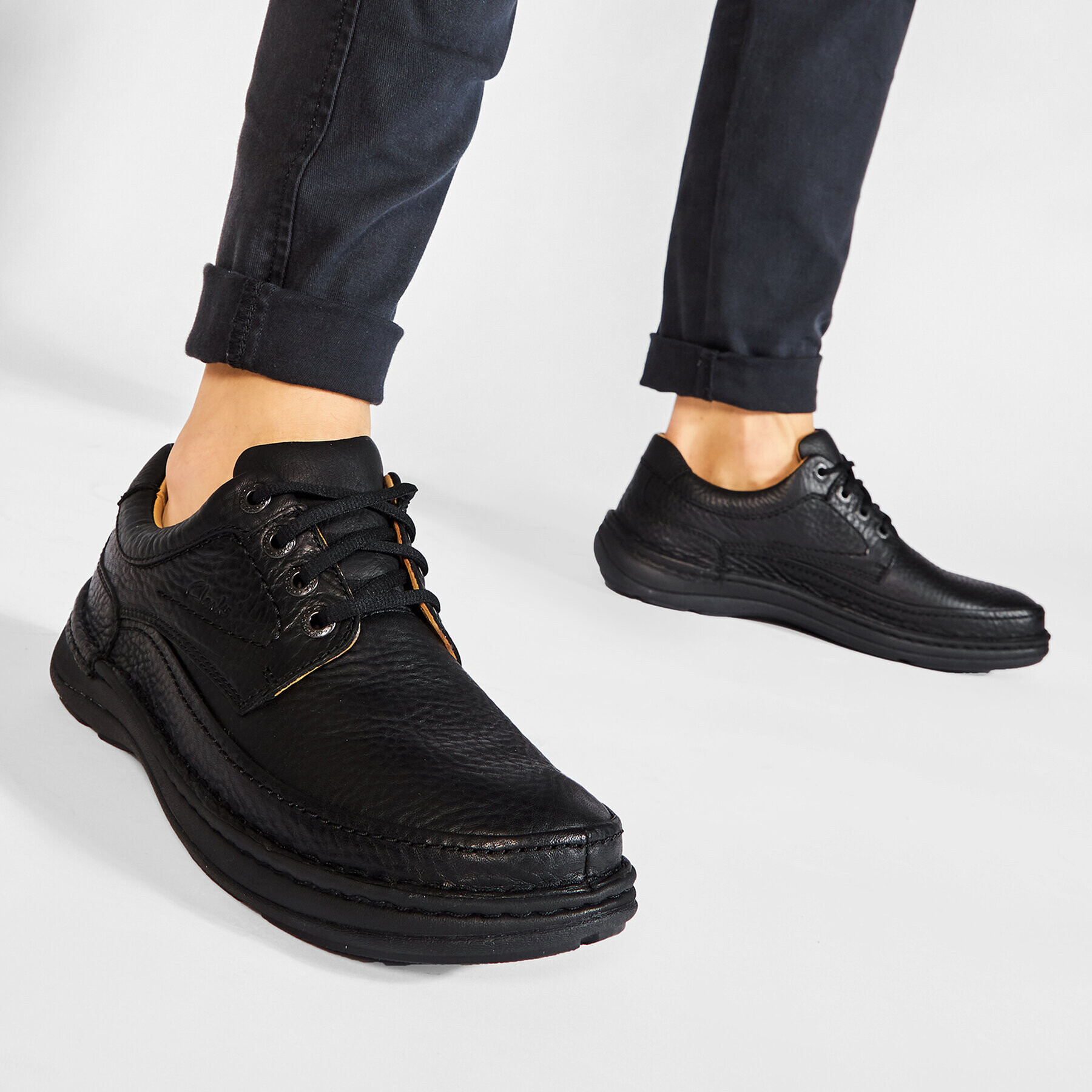 Clarks Обувки Nature Three 203390087 Черен - Pepit.bg