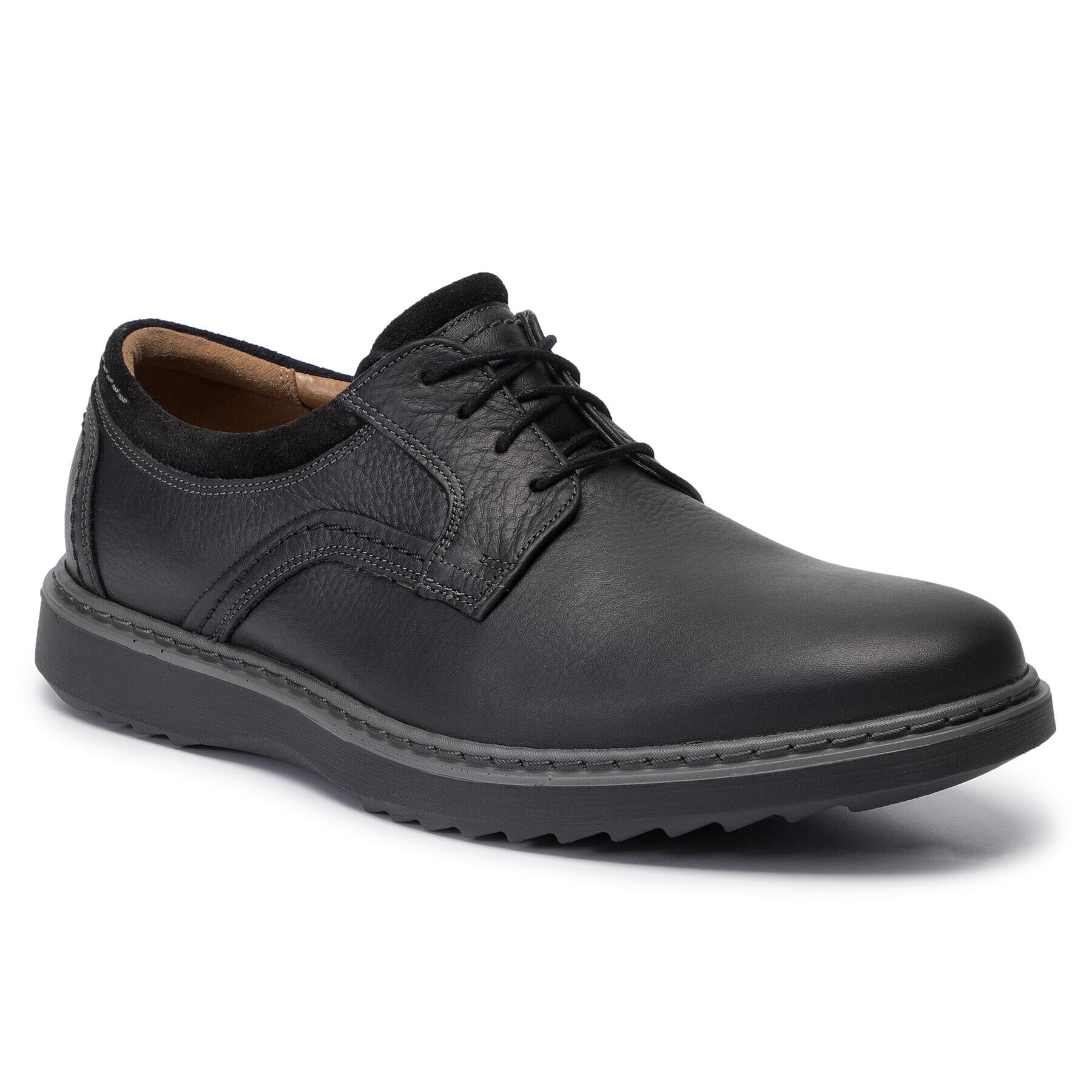 Clarks Обувки Un Geo Lace 261368097 Черен - Pepit.bg