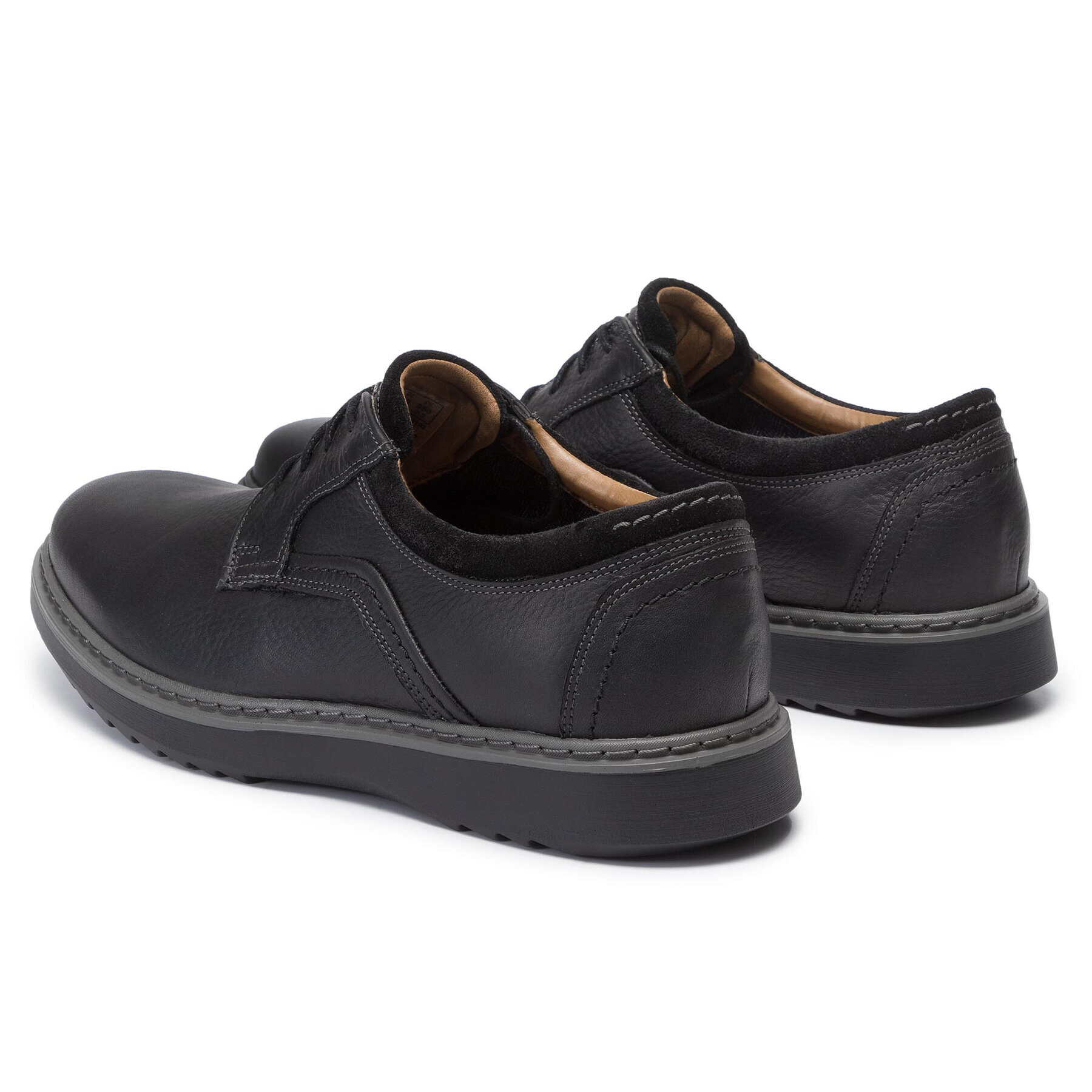 Clarks Обувки Un Geo Lace 261368097 Черен - Pepit.bg