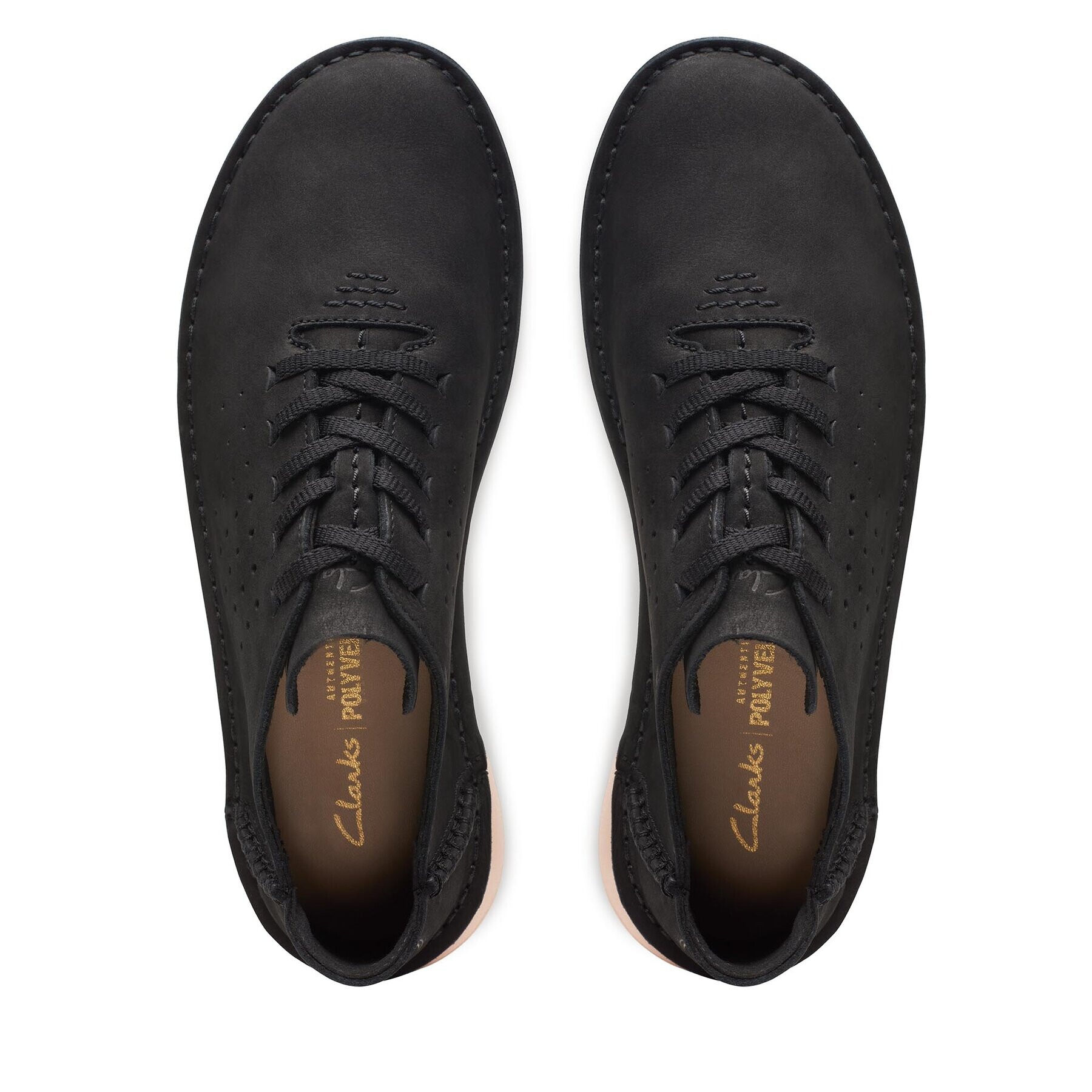 Clarks Обувки Velhill Etch Черен - Pepit.bg