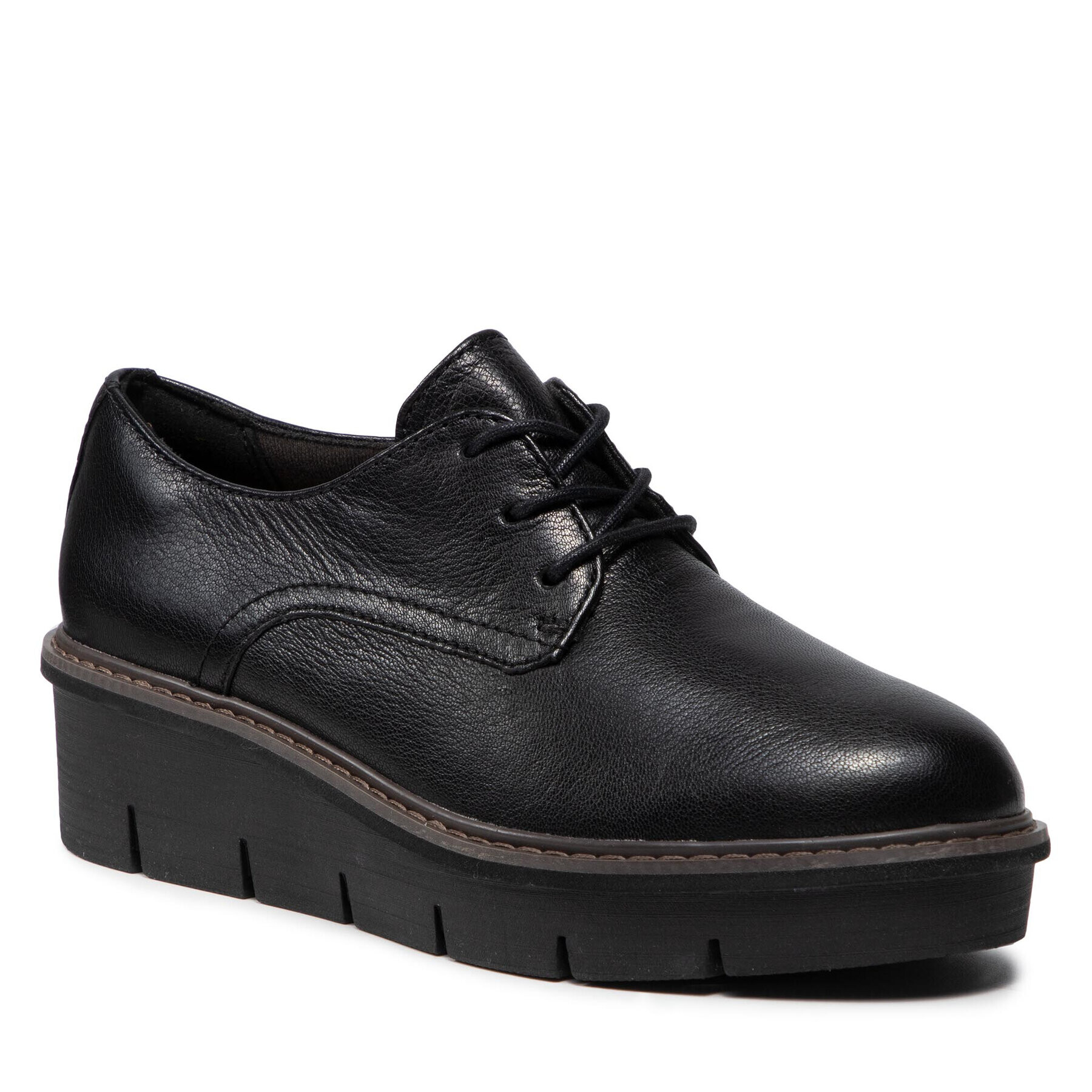 Clarks Оксфордки Airabell Tye 261633354 Черен - Pepit.bg
