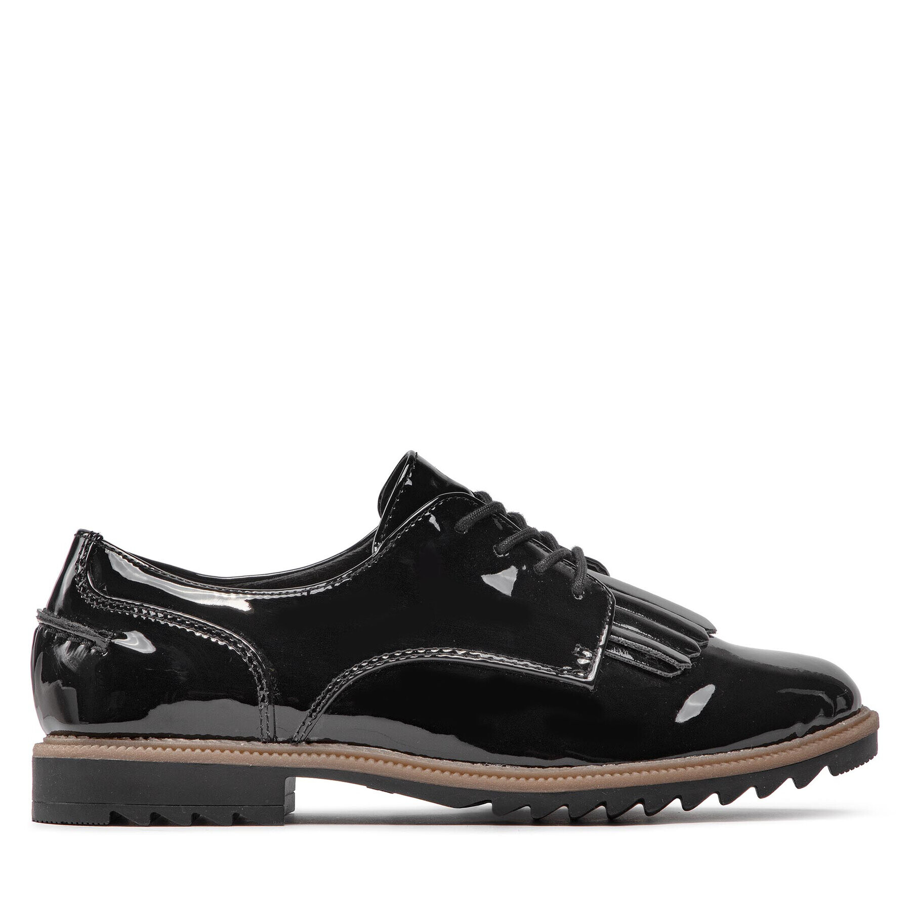 Clarks Оксфордки Griffin Mabel 261555484 Черен - Pepit.bg