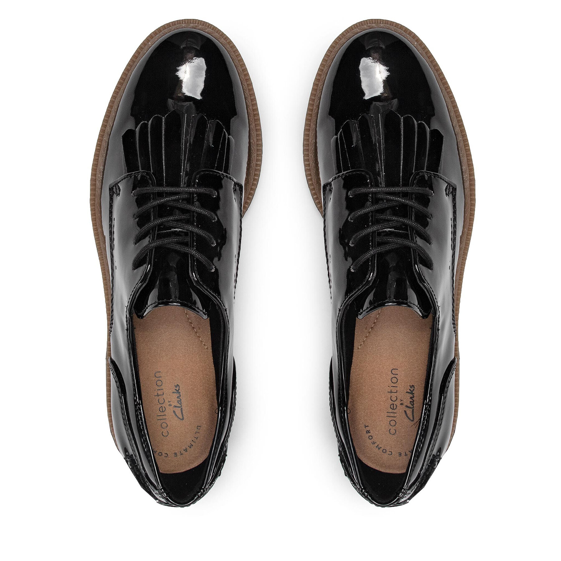 Clarks Оксфордки Griffin Mabel 261555484 Черен - Pepit.bg