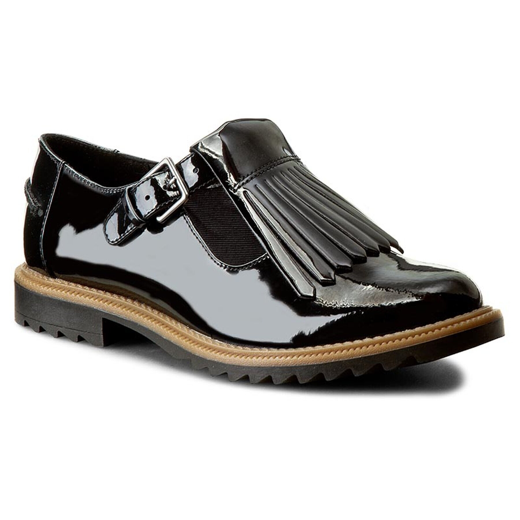 Clarks Оксфордки Griffin Mia 261176264 Черен - Pepit.bg
