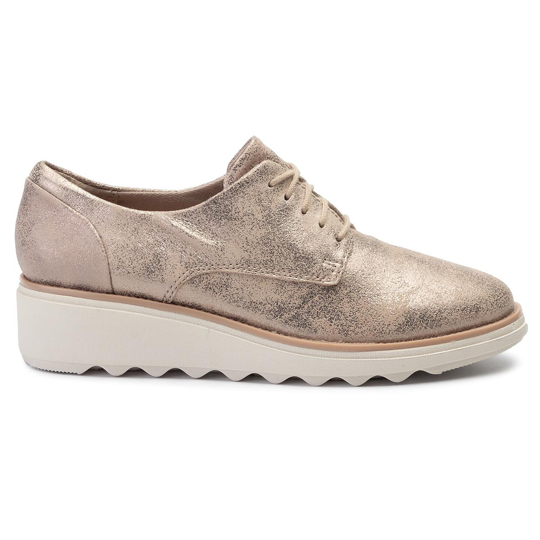 Clarks Оксфордки Sharon Crystal 261400714 Сребрист - Pepit.bg