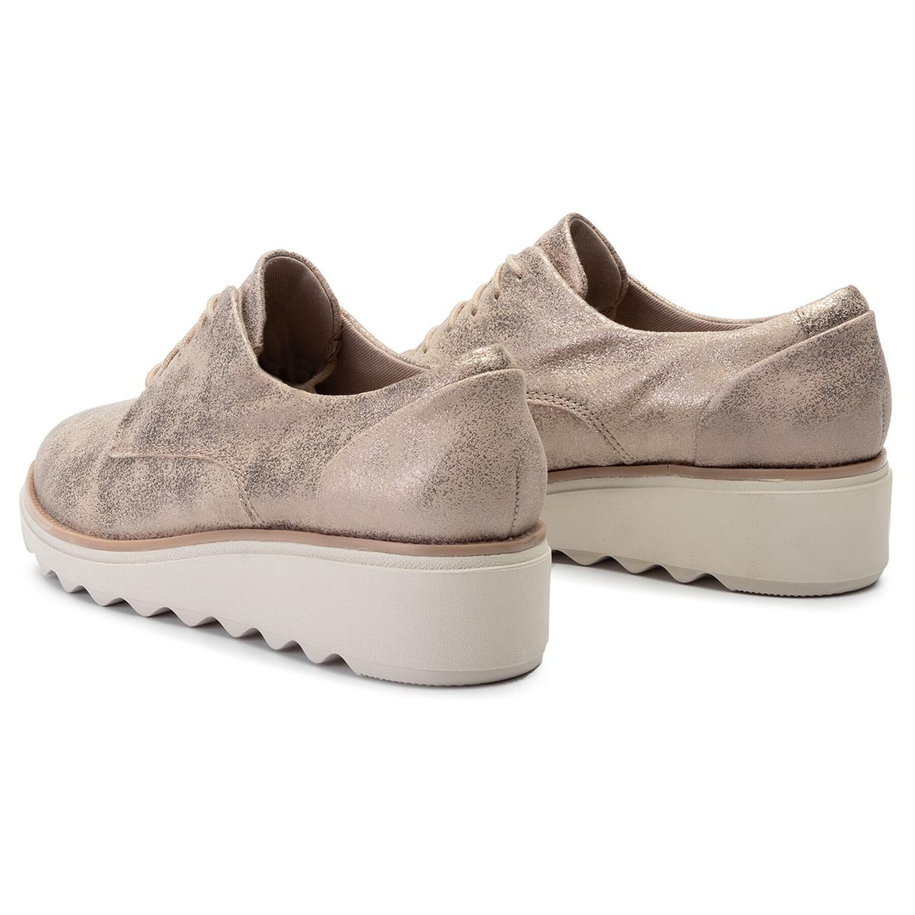 Clarks Оксфордки Sharon Crystal 261400714 Сребрист - Pepit.bg