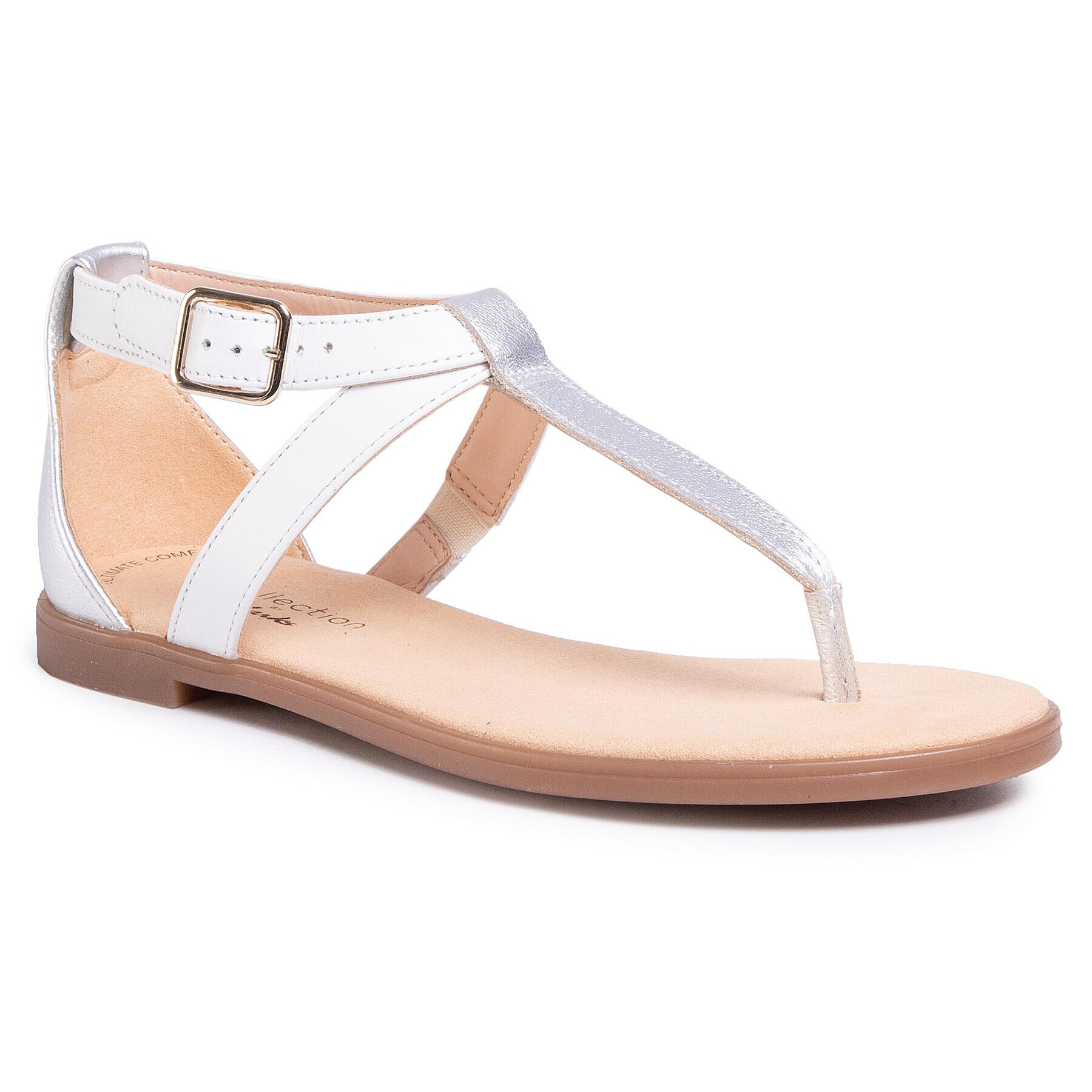 Clarks Сандали Bay Post 261493514 Бял - Pepit.bg