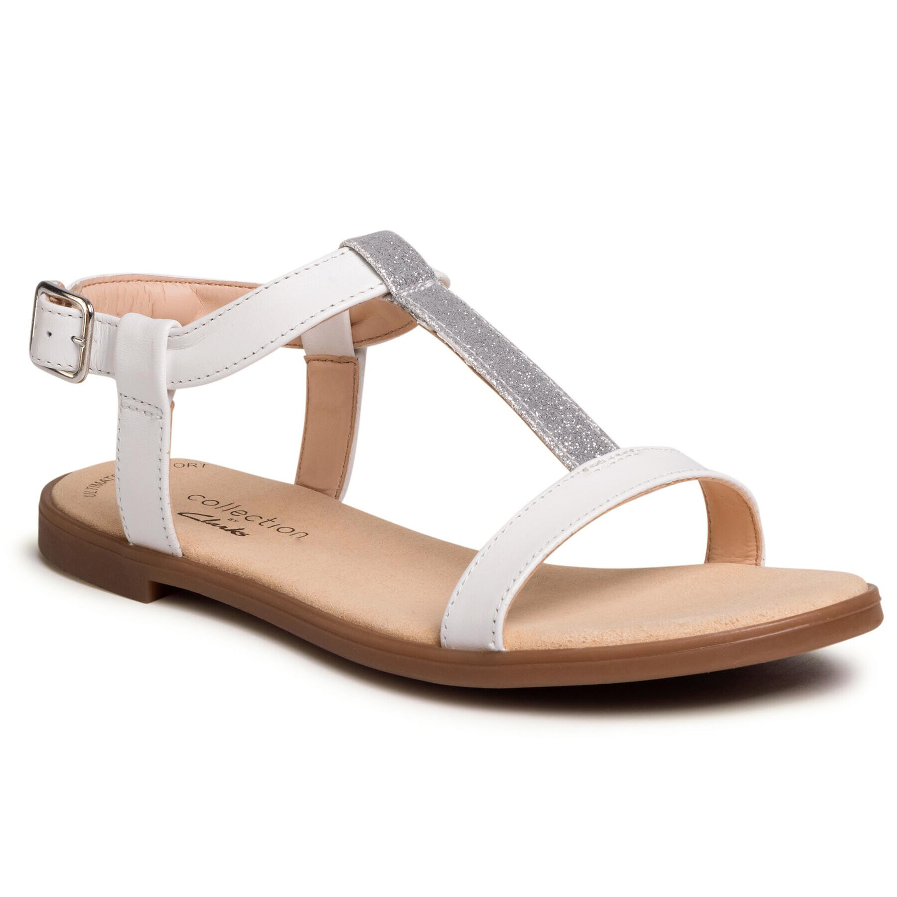 Clarks Сандали Bay Rosa 261493704 Бял - Pepit.bg