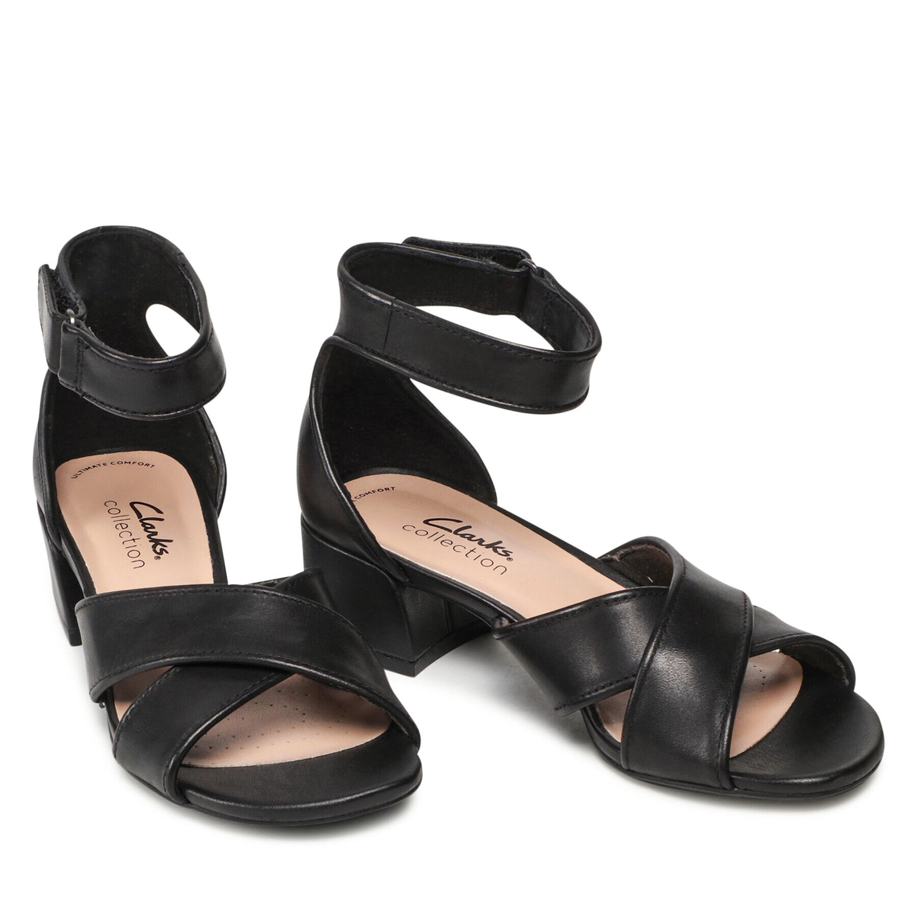 Clarks Сандали Caroleight Rise 261648614 Черен - Pepit.bg