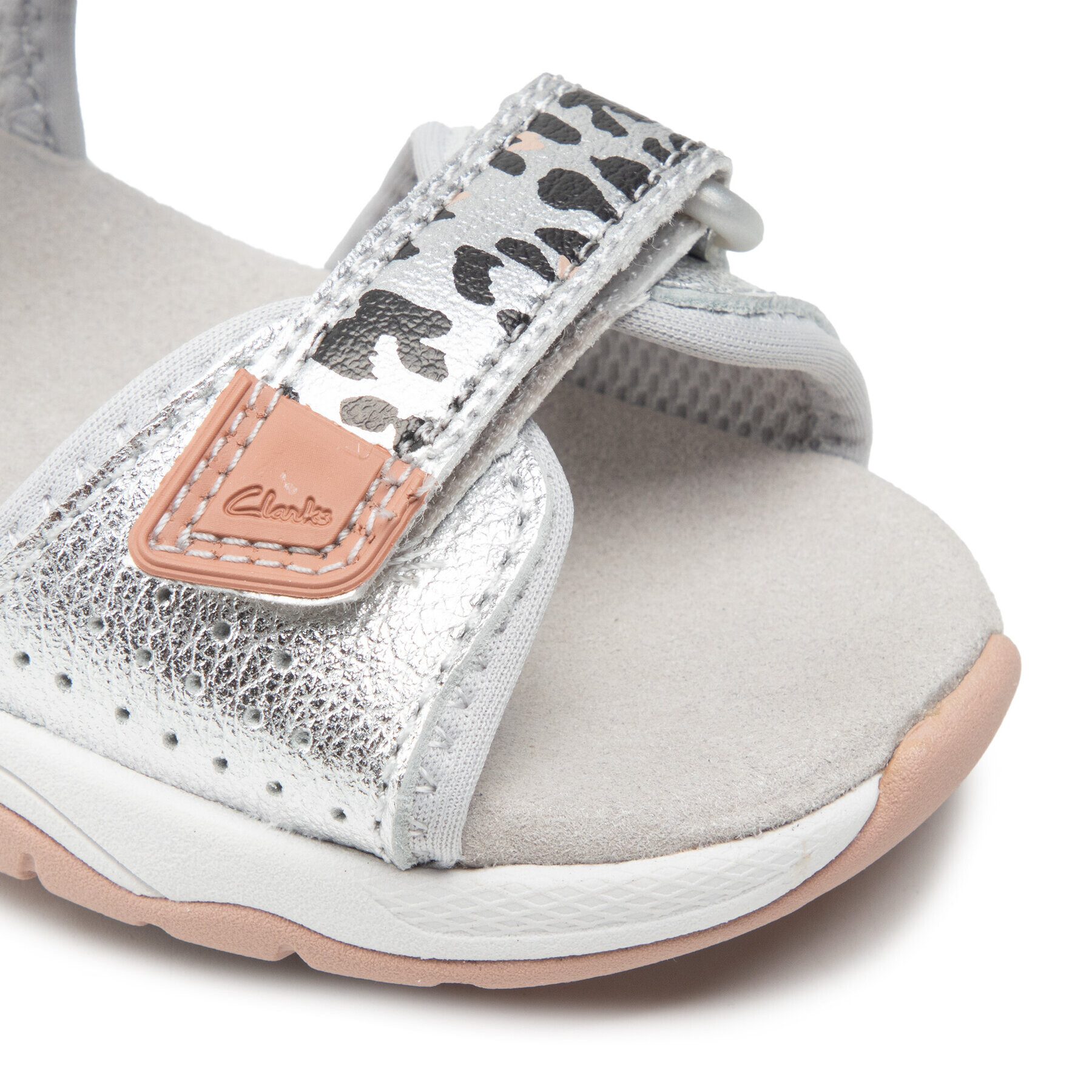 Clarks Сандали Clowder Print K. 261661276 Сребрист - Pepit.bg