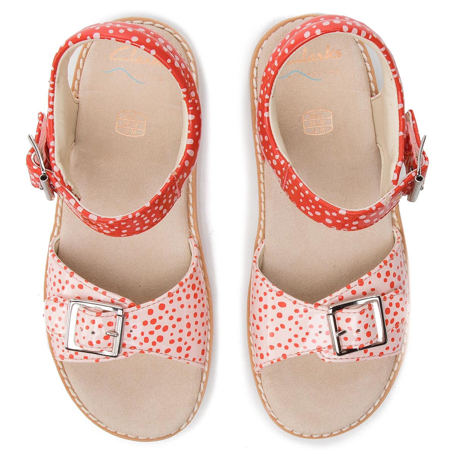 Clarks Сандали Crown Bloom K 261421296 Червен - Pepit.bg