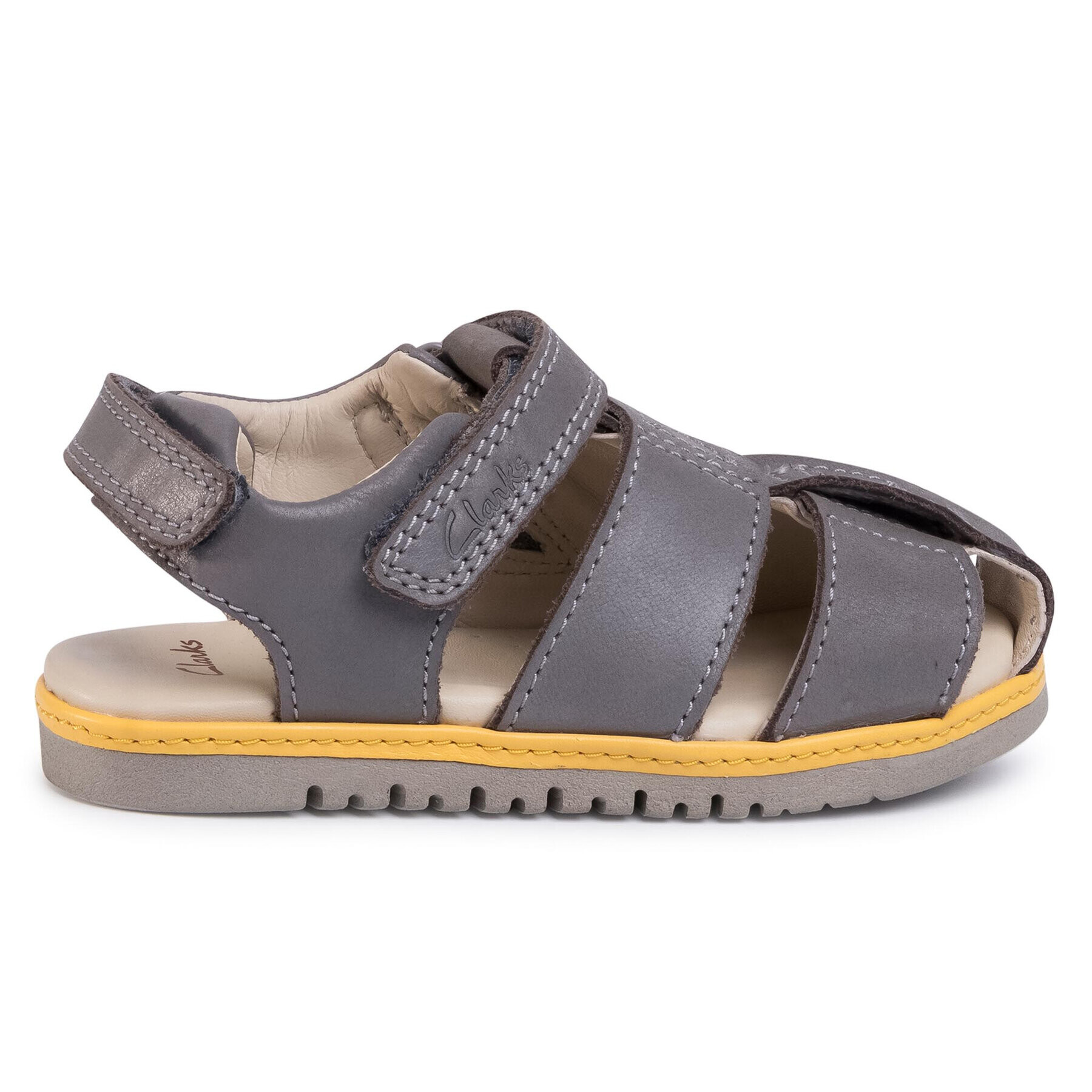 Clarks Сандали Frances Sun K 261506507 Сив - Pepit.bg