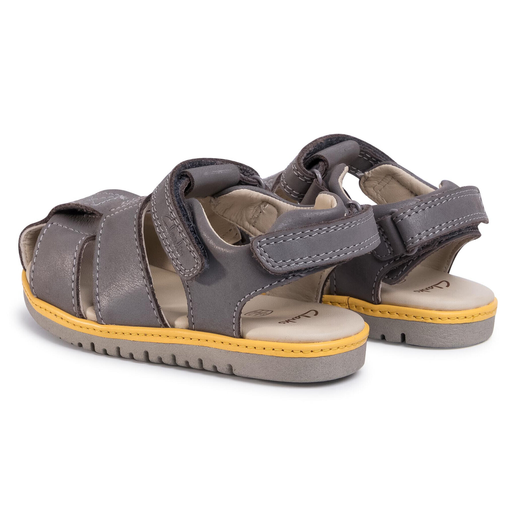 Clarks Сандали Frances Sun K 261506507 Сив - Pepit.bg